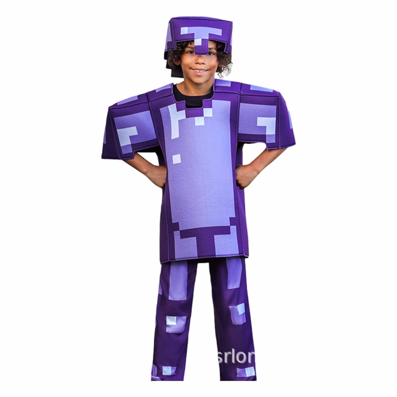 Amethyst Armor Minecraft Cosplay Outfit Mc Halloween Costume For Kids Performance Wear