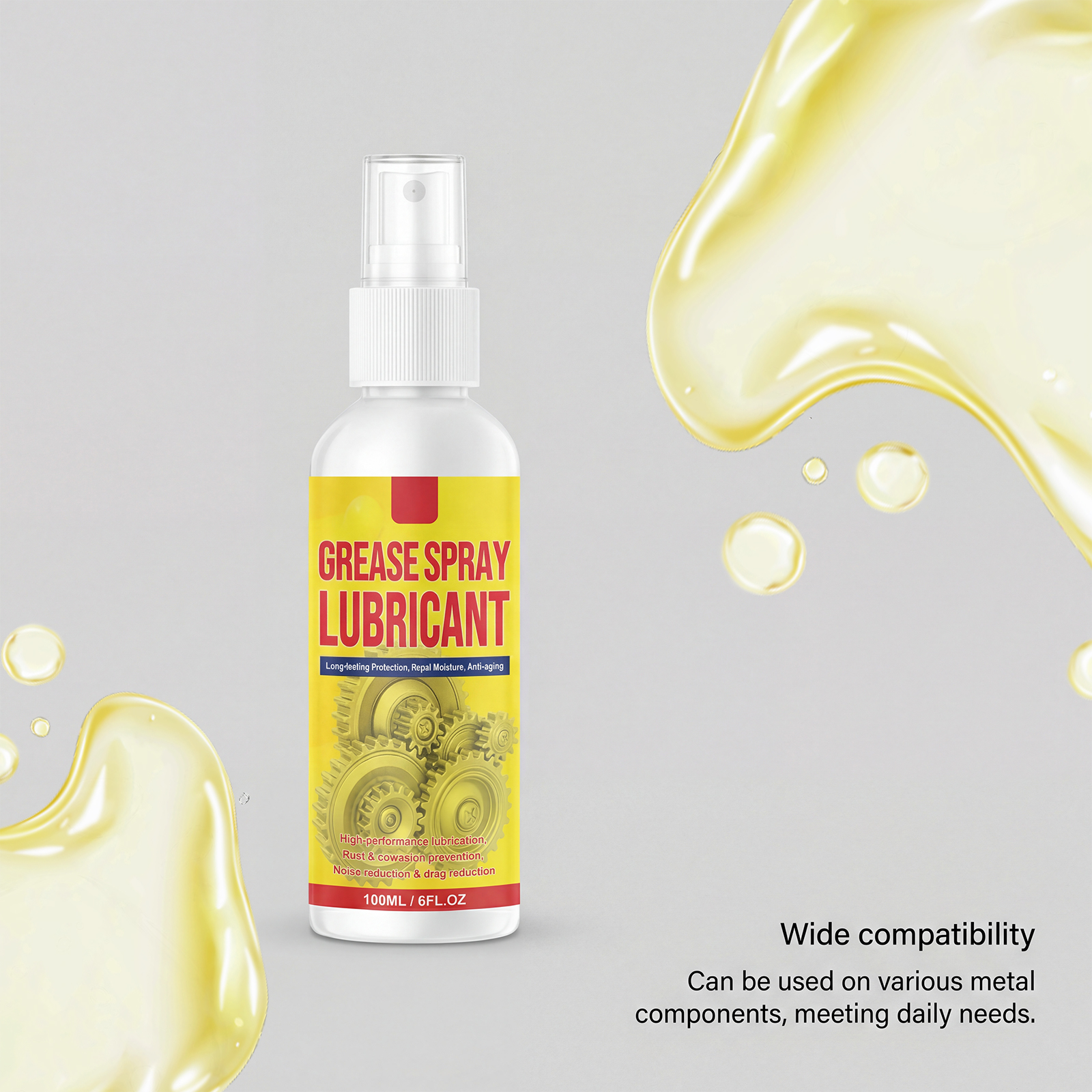 Rust Removing Lubricating Spray Multipurpose Industrial Household Mechanical Equipment Maintenance Care Agent For Metal Surface Daily Hardware Upkeep