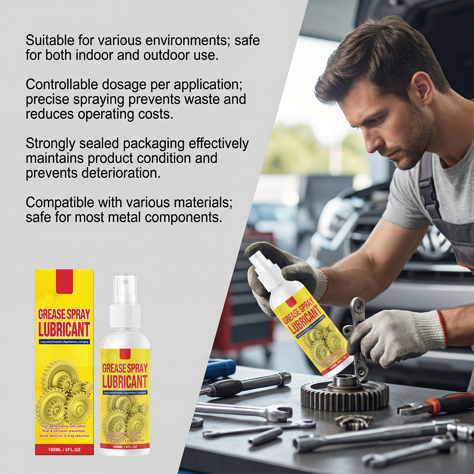 Rust Removing Lubricating Spray Multipurpose Industrial Household Mechanical Equipment Maintenance Care Agent For Metal Surface Daily Hardware Upkeep