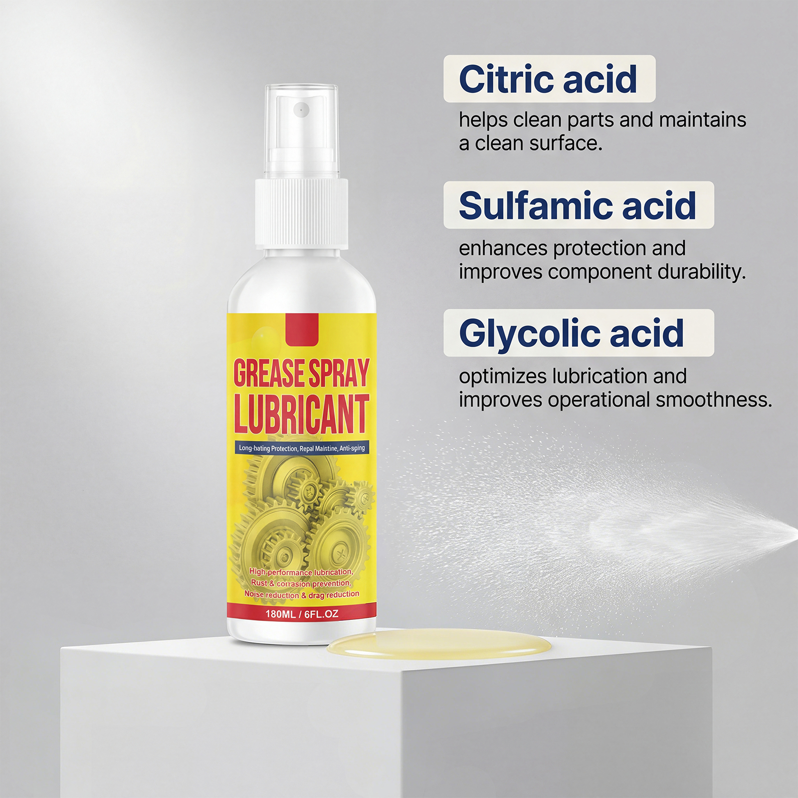 Rust Removing Lubricating Spray Multipurpose Industrial Household Mechanical Equipment Maintenance Care Agent For Metal Surface Daily Hardware Upkeep