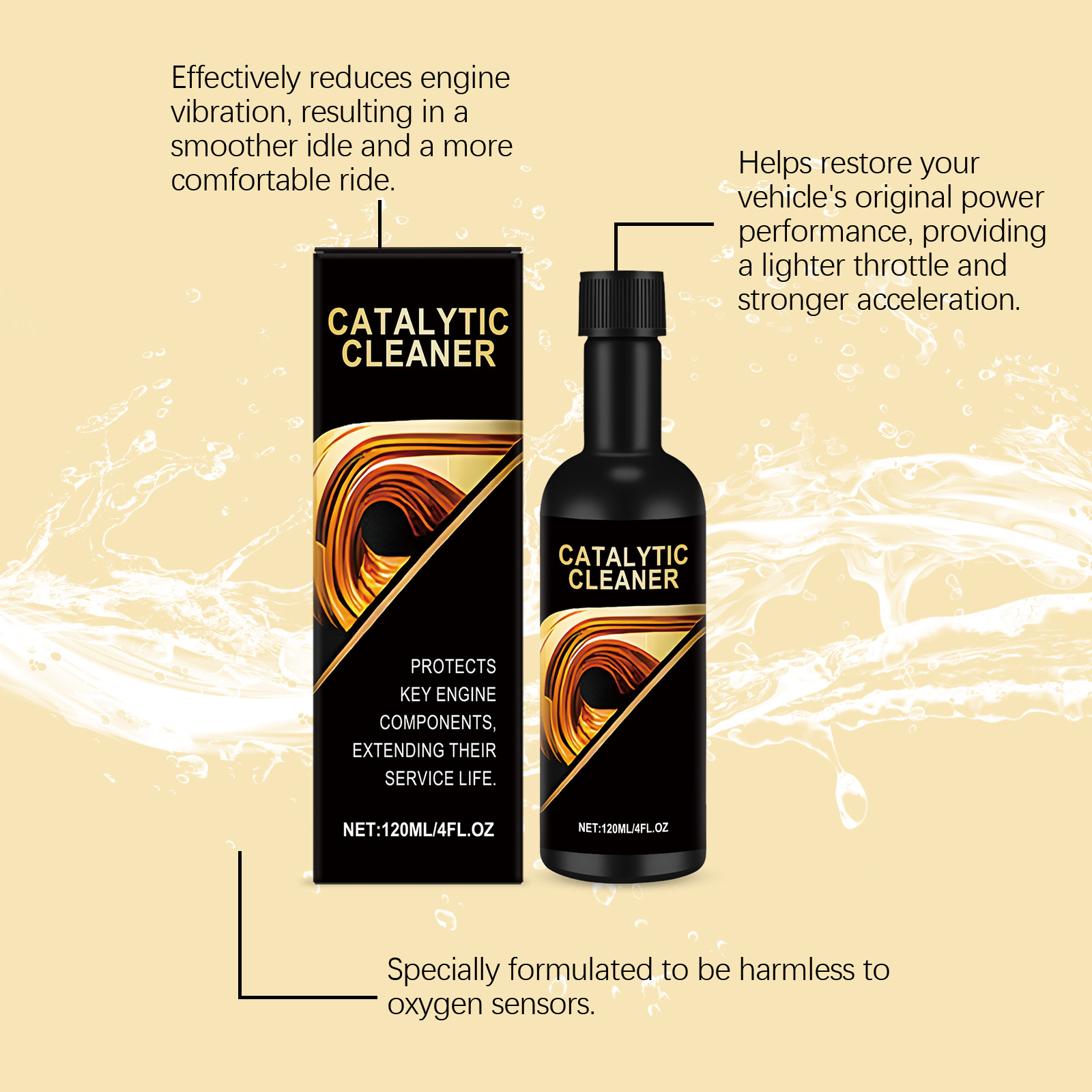 Automotive Three Way Catalytic Converter Cleaner Daily Vehicle Maintenance Essential Gasoline Automobile Engine Carbon Deposit Remover