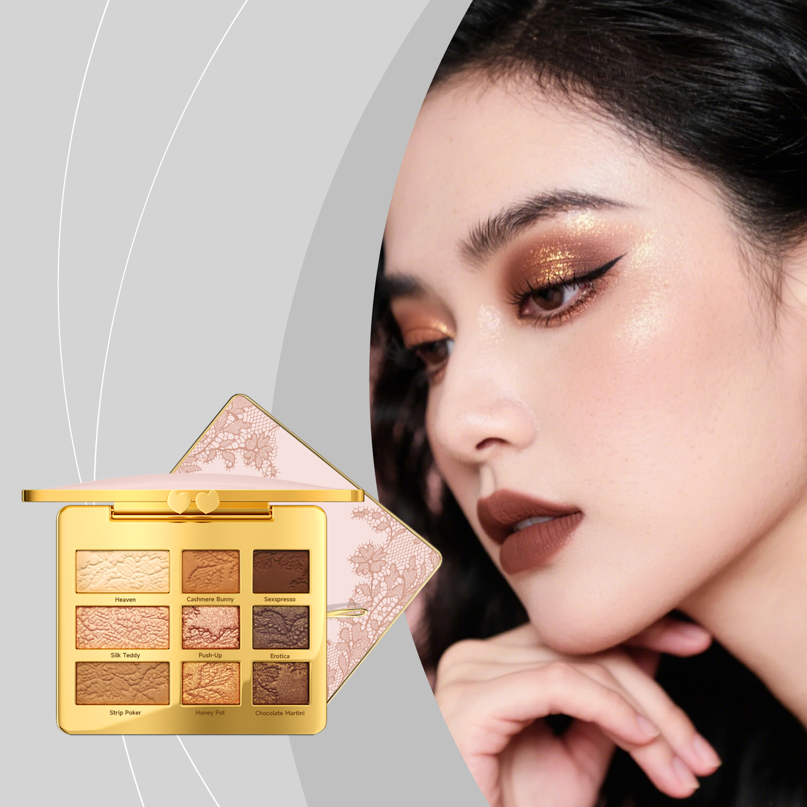 Nine Shades Eyeshadow Palette Multi Purpose Single Compact Daily Party Gathering Eye Makeup Cosmetic Item Portable Facial Beauty Kit