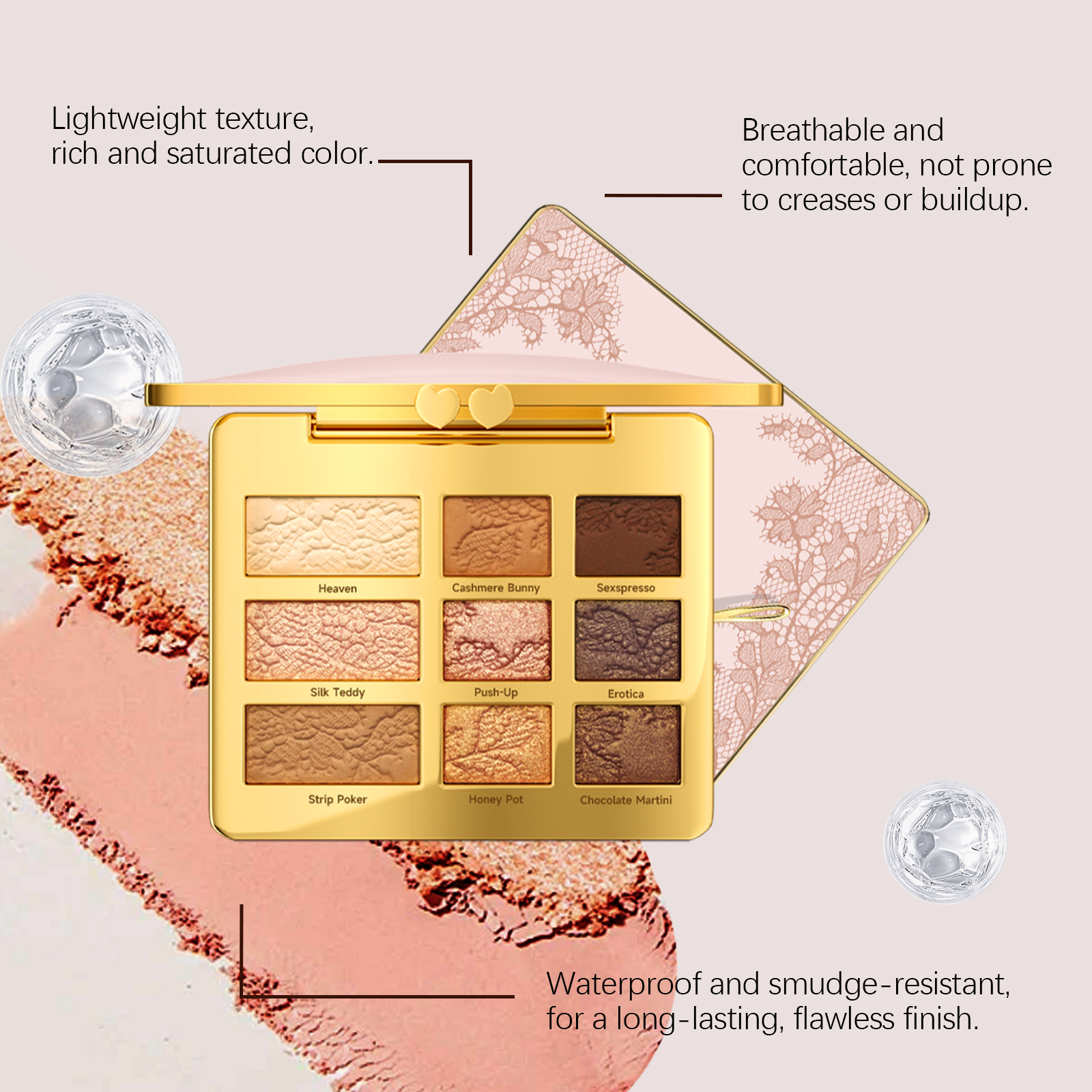 Nine Shades Eyeshadow Palette Multi Purpose Single Compact Daily Party Gathering Eye Makeup Cosmetic Item Portable Facial Beauty Kit