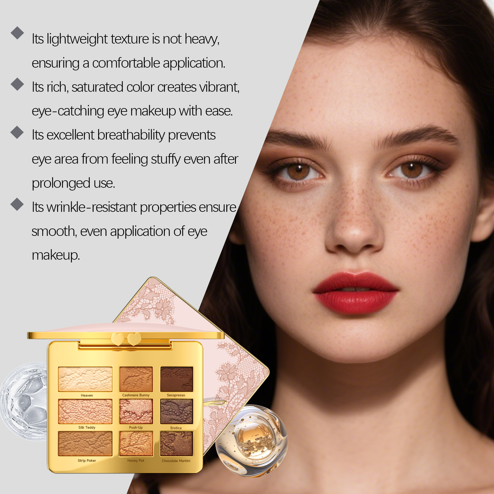 Nine Shades Eyeshadow Palette Multi Purpose Single Compact Daily Party Gathering Eye Makeup Cosmetic Item Portable Facial Beauty Kit