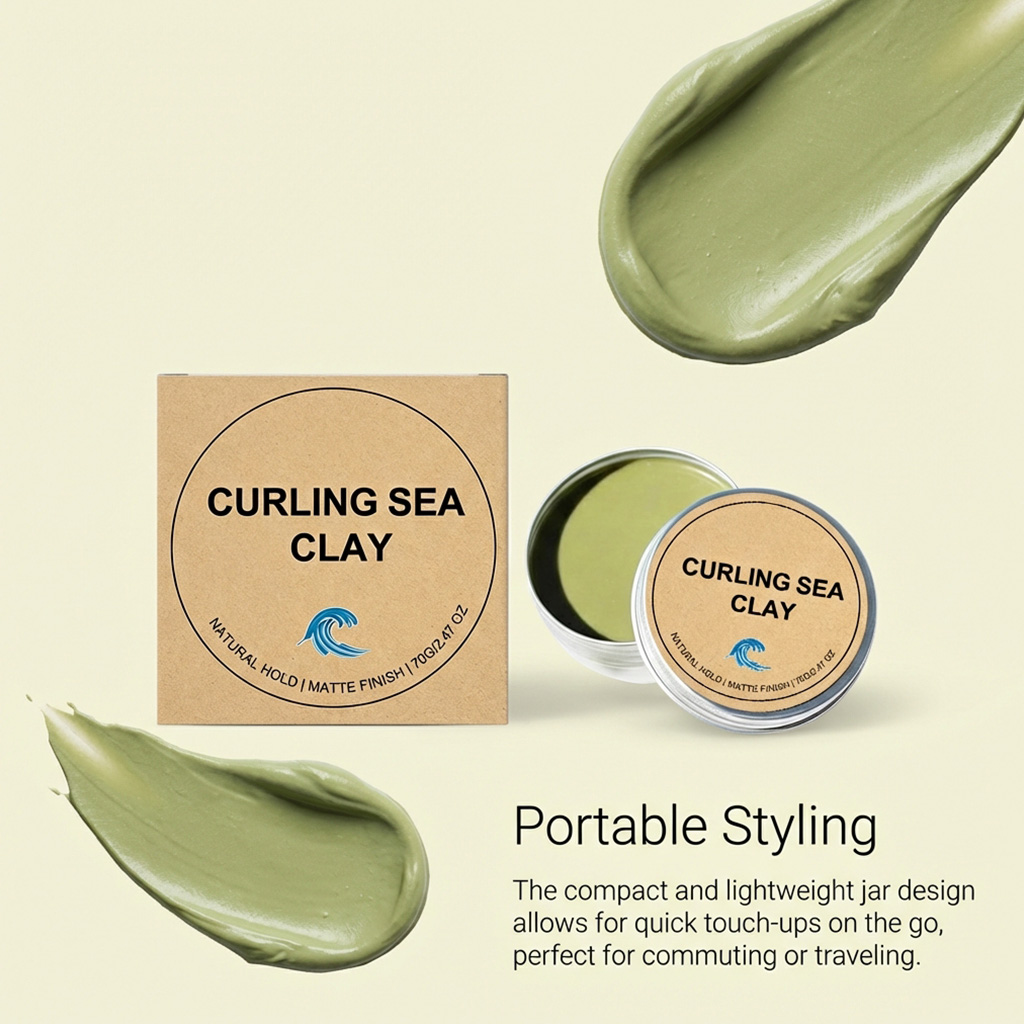 Curly Hair Styling Clay Natural Hold Fluffy Light Daily Care Modeling Cream Create Curly Hairstyle For Daily Use