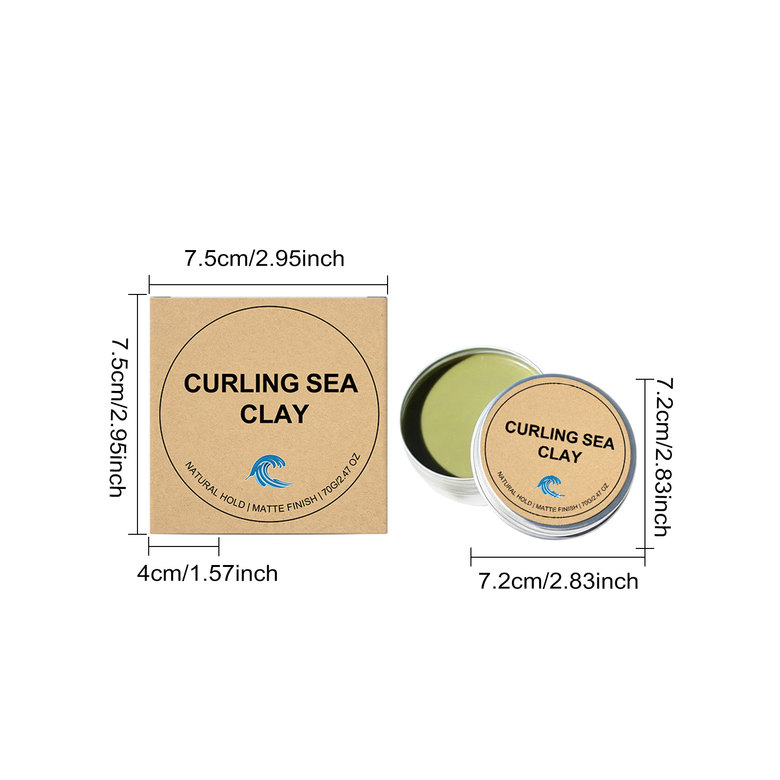 Curly Hair Styling Clay Natural Hold Fluffy Light Daily Care Modeling Cream Create Curly Hairstyle For Daily Use