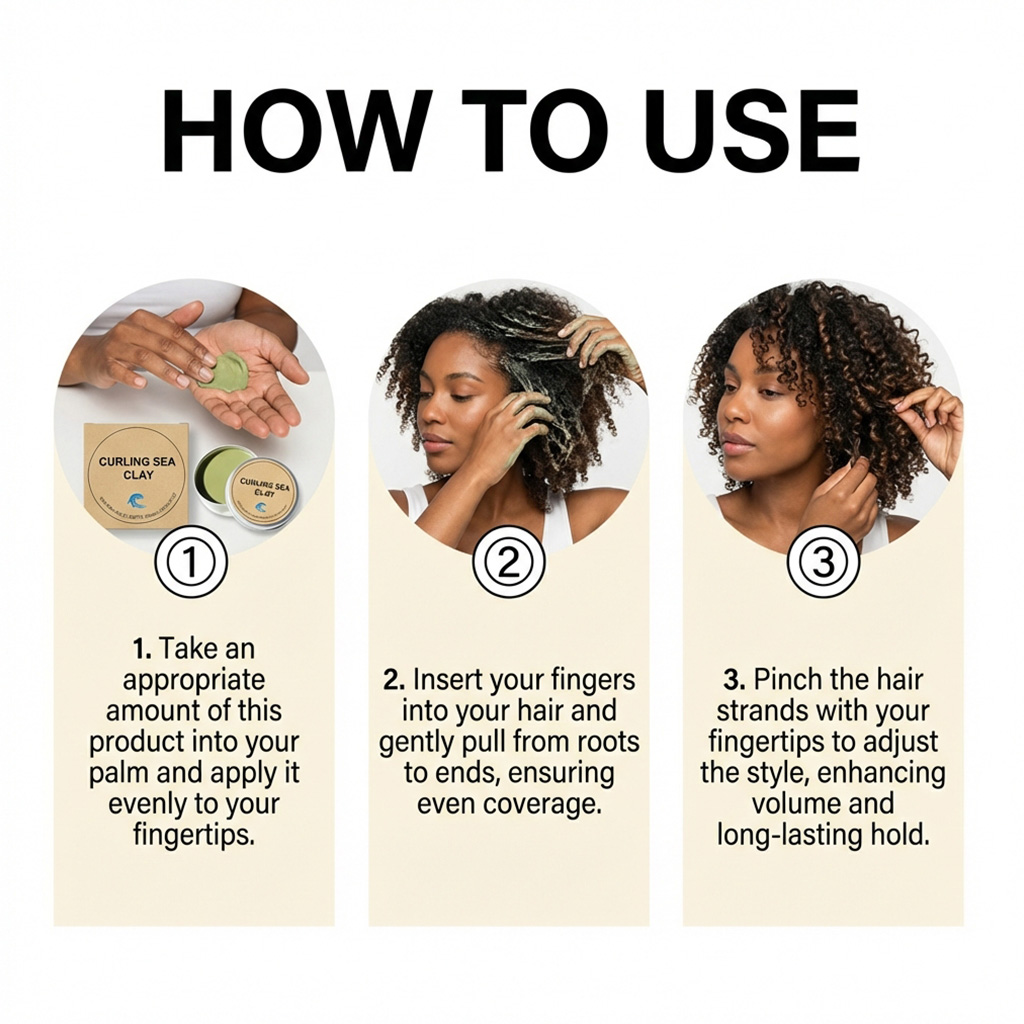 Curly Hair Styling Clay Natural Hold Fluffy Light Daily Care Modeling Cream Create Curly Hairstyle For Daily Use