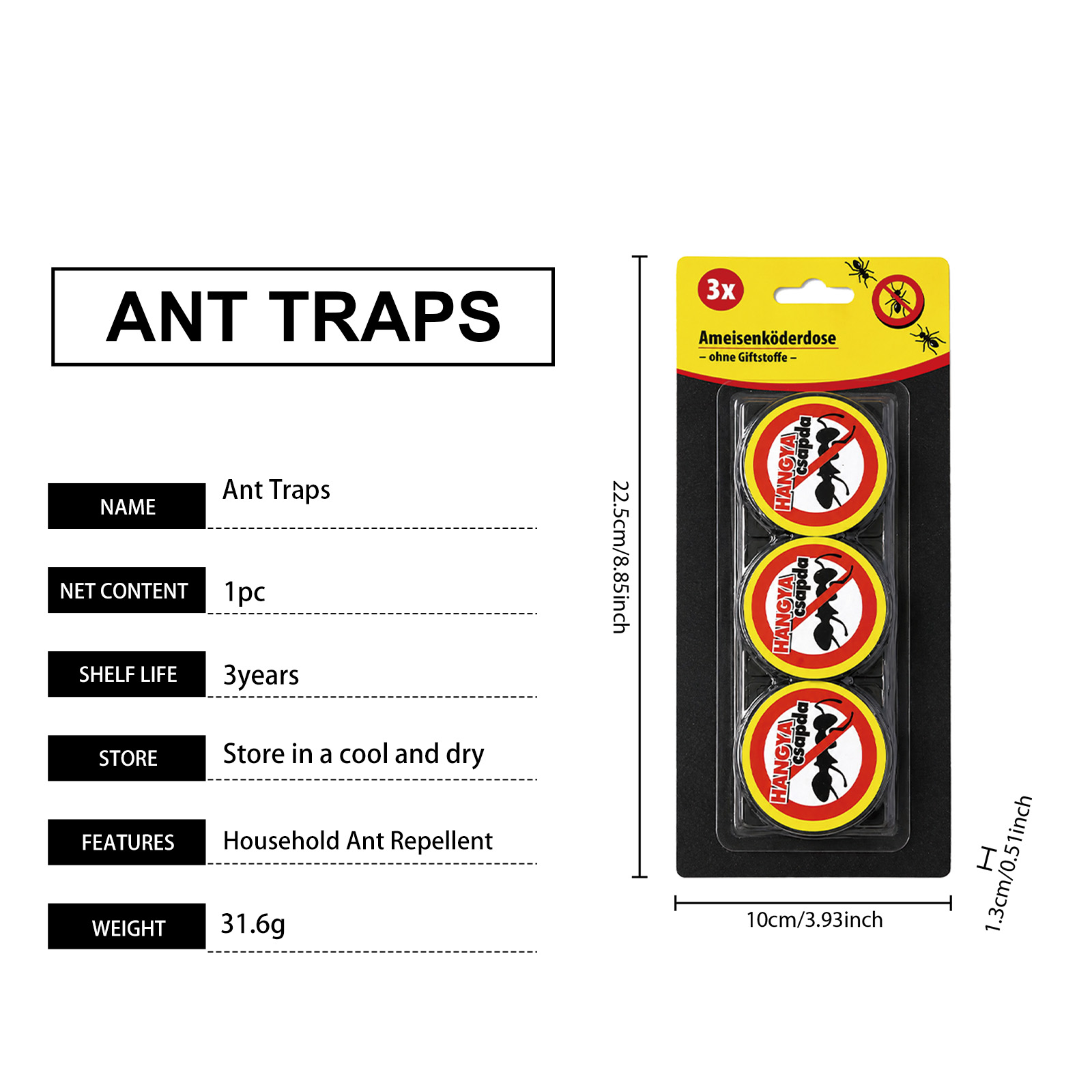 Ant Trap Box Household Powerful Ant Elimination Tool Whole Nest Pest Catcher Indoor Kitchen Washroom