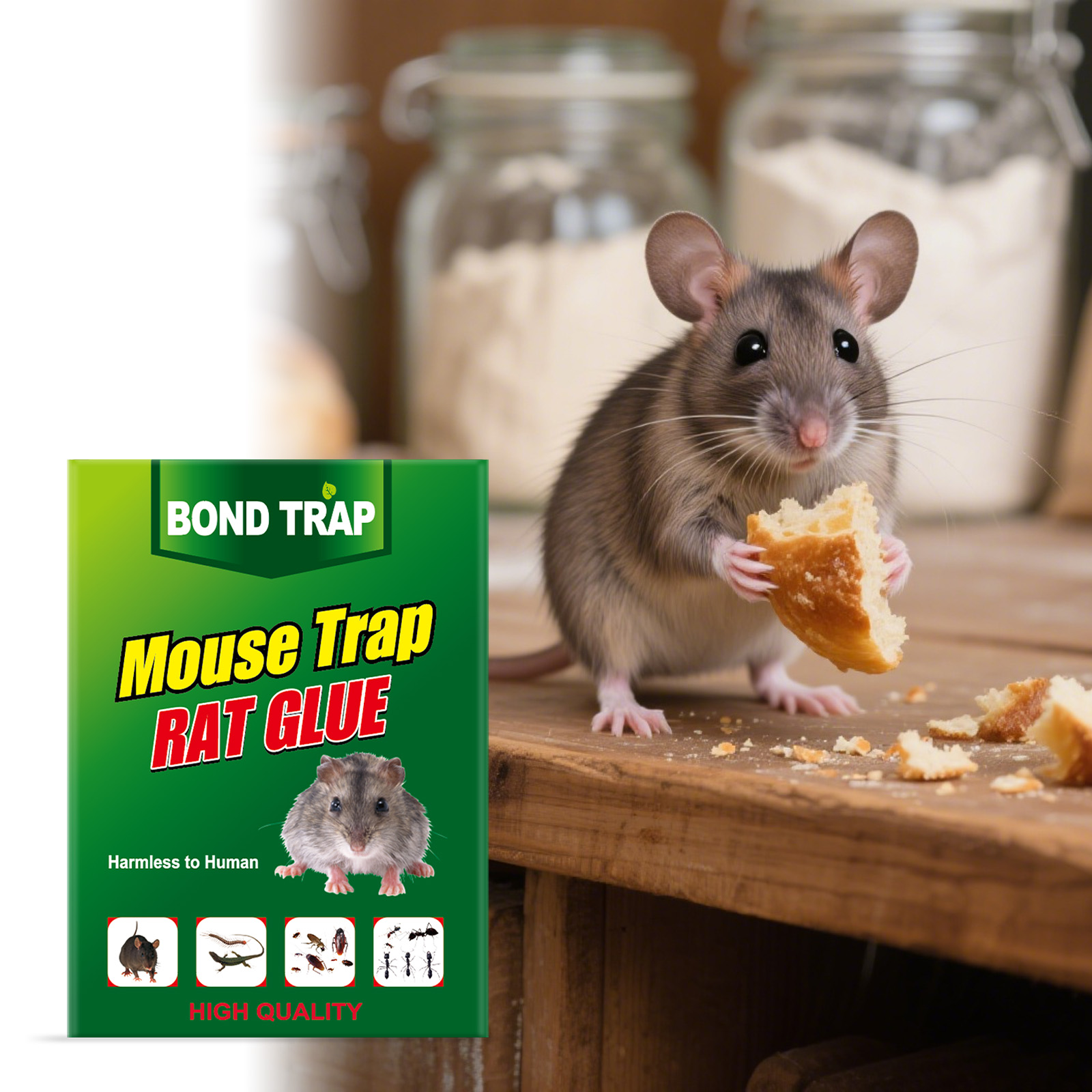 Glue Mouse Board High Viscosity Instant Adhesive Foldable For Home Warehouse Outdoor Catching Rodent Safe Practical Efficient Durable