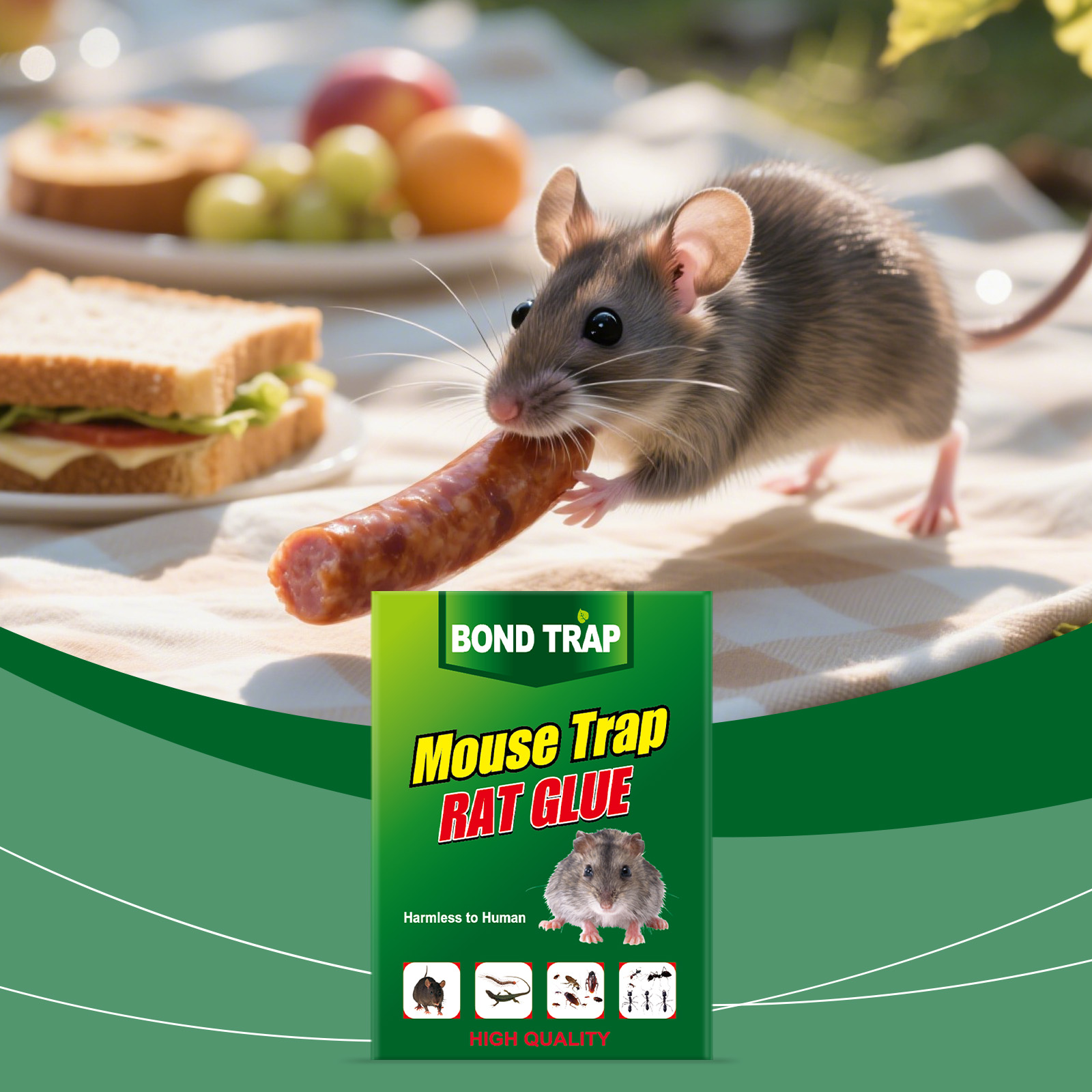 Glue Mouse Board High Viscosity Instant Adhesive Foldable For Home Warehouse Outdoor Catching Rodent Safe Practical Efficient Durable