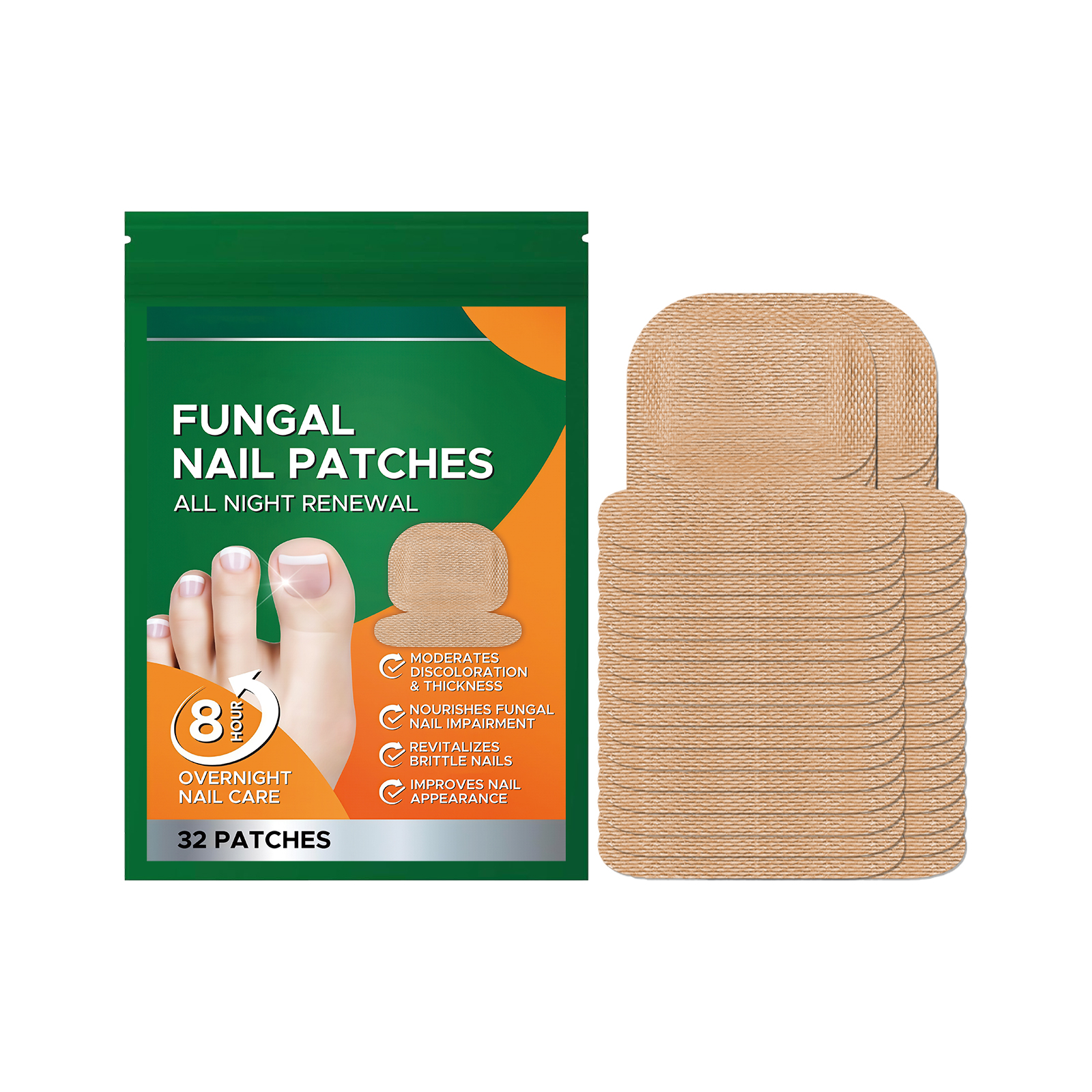 Nail Care Patches Herbal Essence Mild Nonwoven Fabric Fit Comfort Daily Foot Nail Treatment