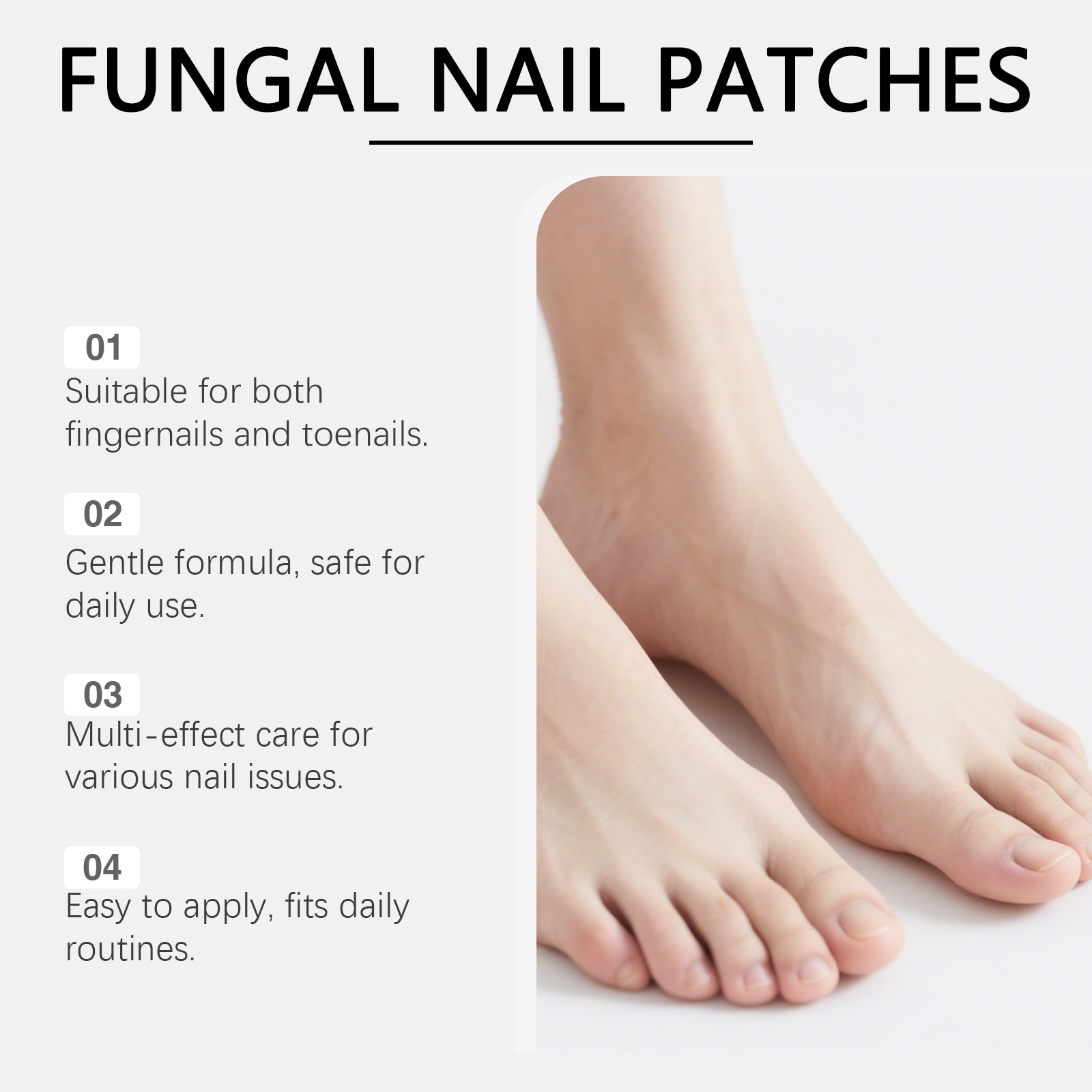 Nail Care Patches Herbal Essence Mild Nonwoven Fabric Fit Comfort Daily Foot Nail Treatment