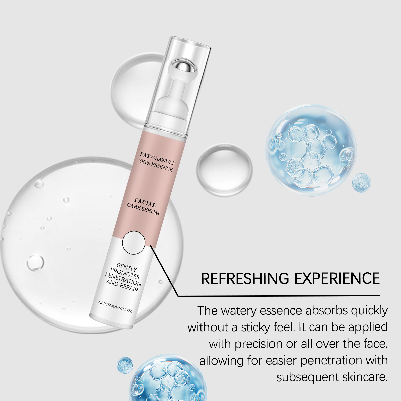Skin Purifying Roller Essence Mild Clean Moisturizing Nourishing Hydrating Smooth Daily Care Local Skin Serum