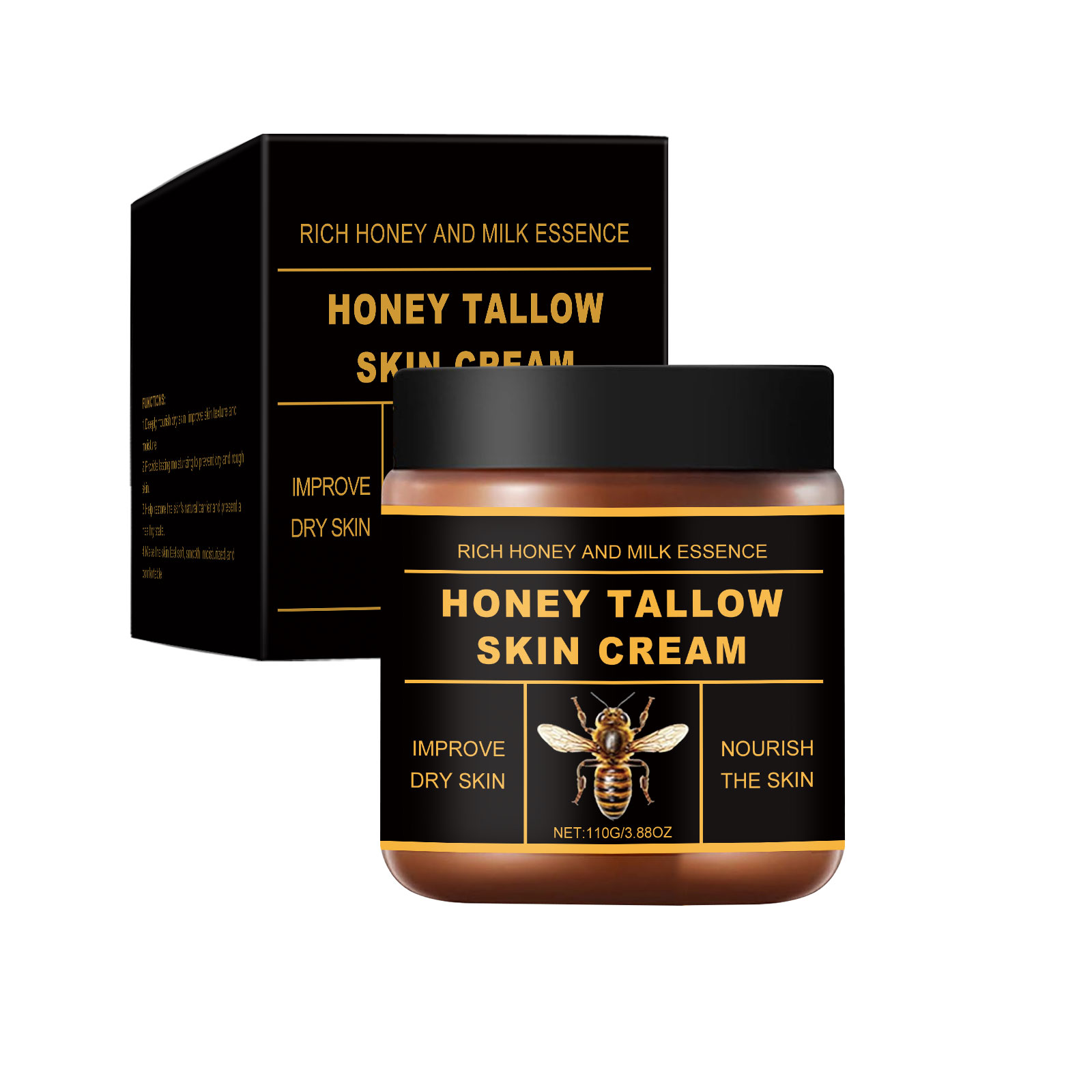 Beef Tallow Honey Cream Deep Nourish Improve Smooth Skin Moisturize Soften Body Lotion