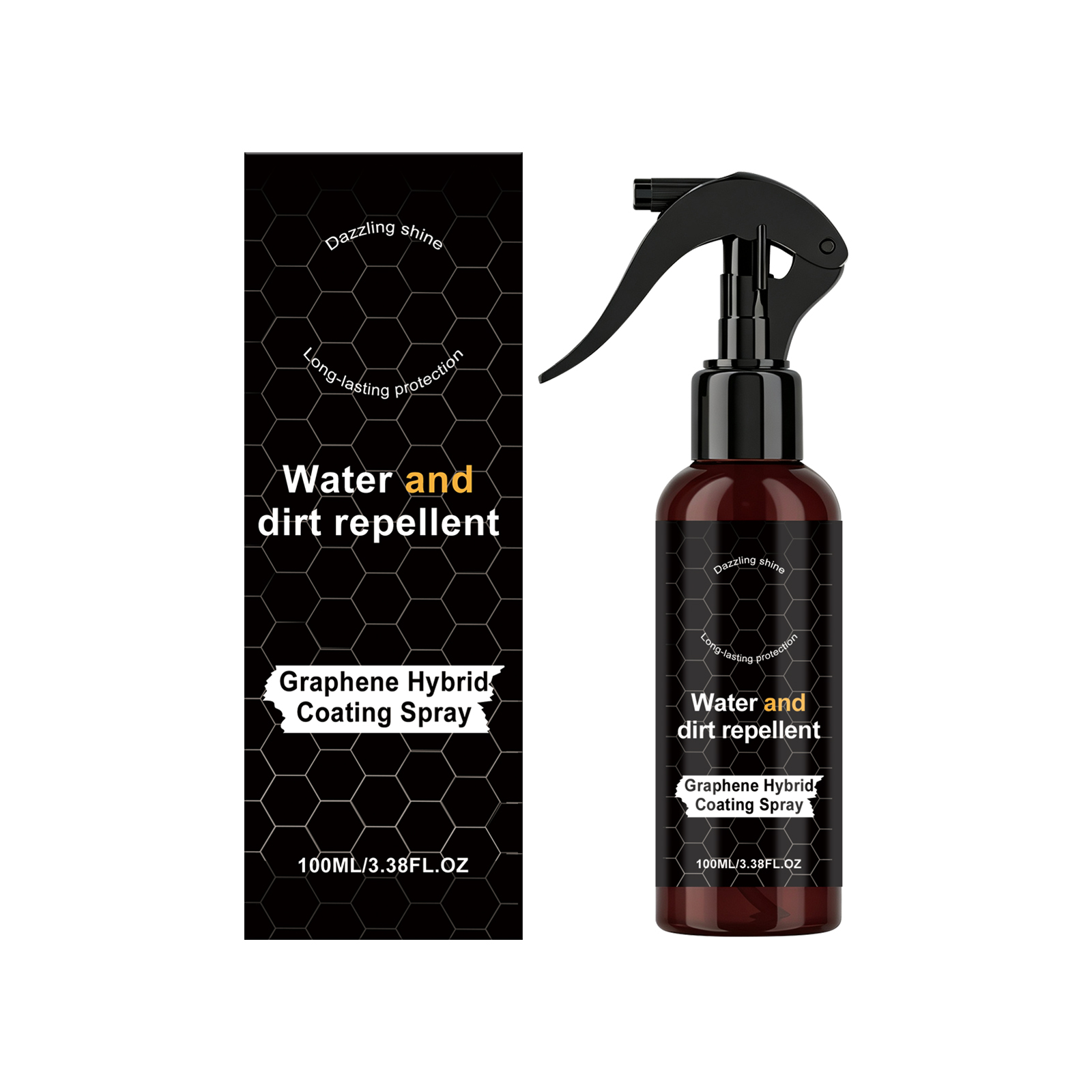 Automobile Graphene Coating Spray Care Car Surface Hydrophobic Maintenance Gloss Clean Sight Definition Clarity