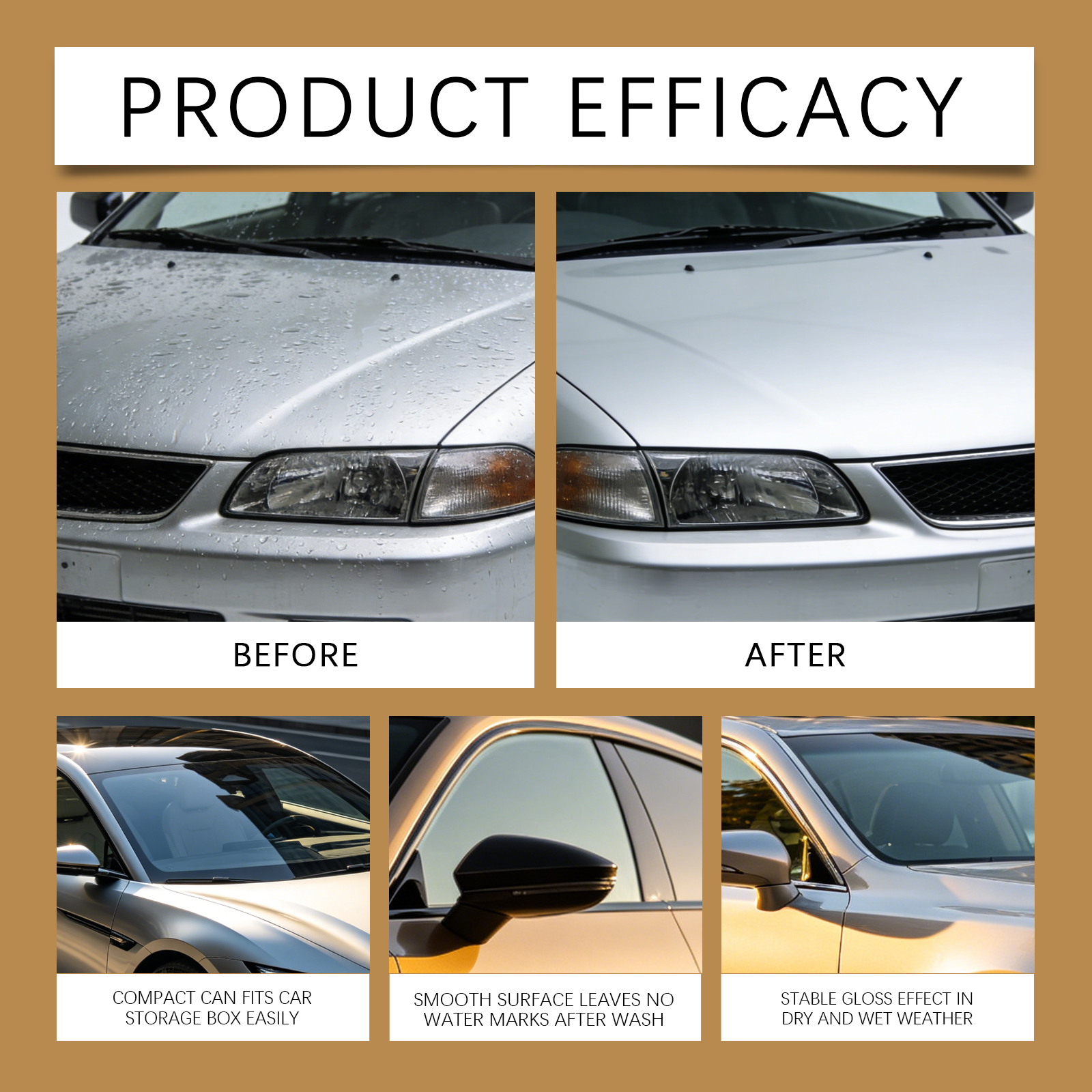 Automobile Graphene Coating Spray Care Car Surface Hydrophobic Maintenance Gloss Clean Sight Definition Clarity