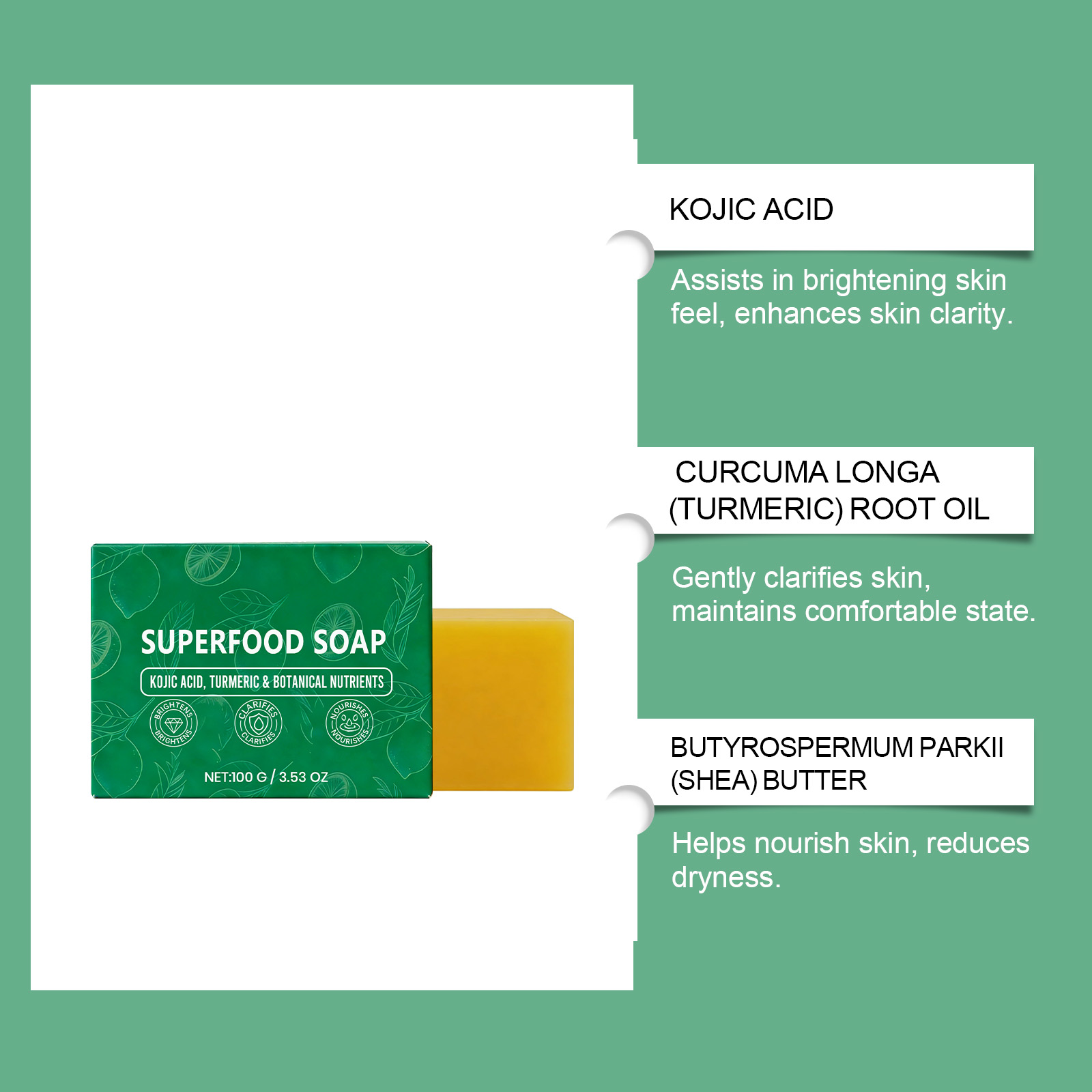 Plant Essence Soap Gentle Moisturizing Cleansing Refreshing Oil‑Control Delicate For Skin Purify Impurities Of Facial Complexion