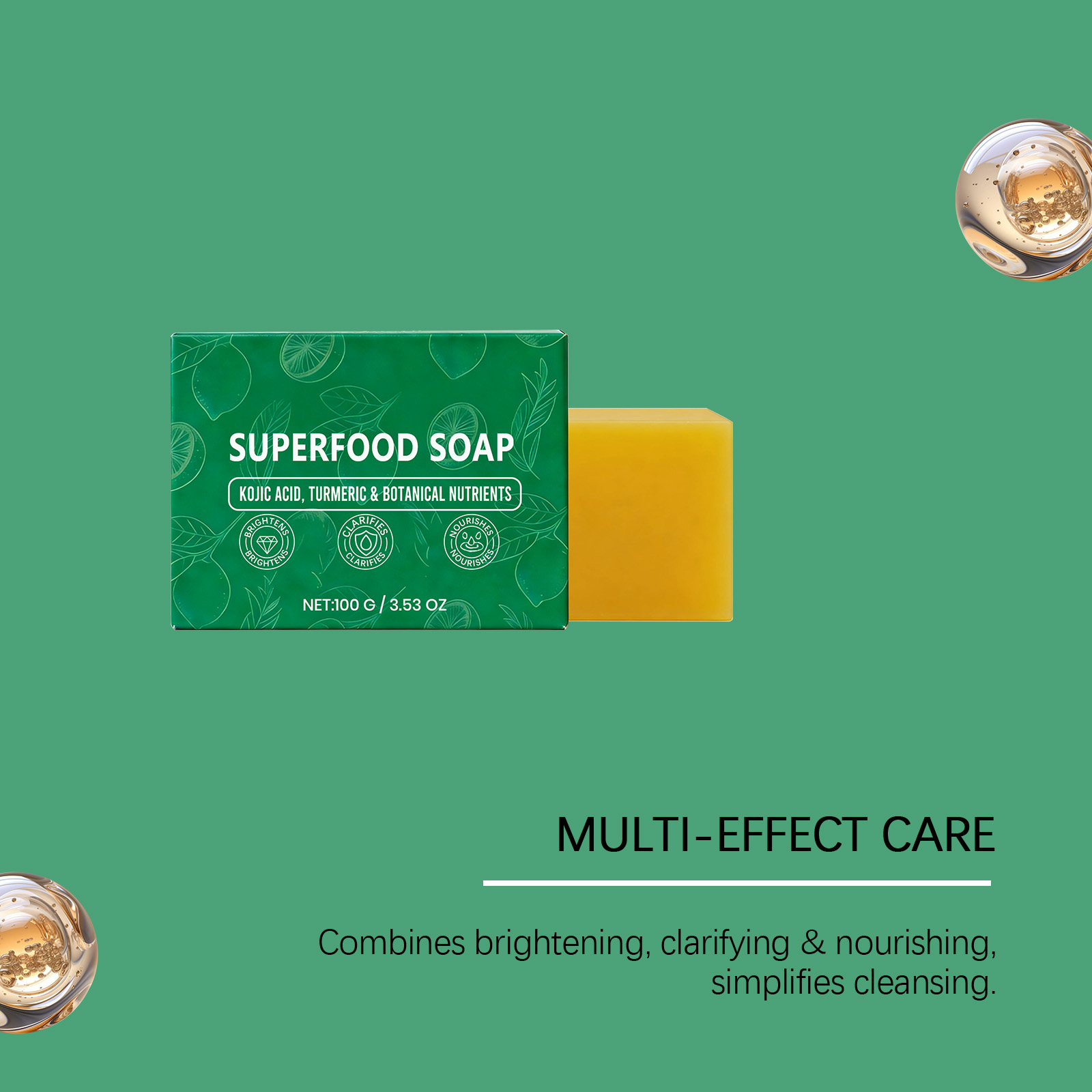 Plant Essence Soap Gentle Moisturizing Cleansing Refreshing Oil‑Control Delicate For Skin Purify Impurities Of Facial Complexion