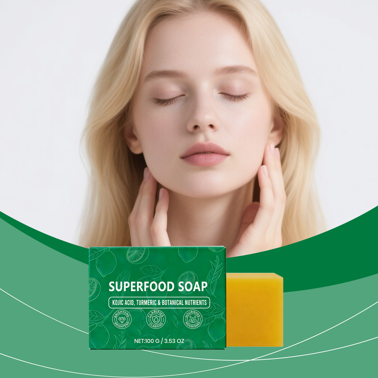Plant Essence Soap Gentle Moisturizing Cleansing Refreshing Oil‑Control Delicate For Skin Purify Impurities Of Facial Complexion