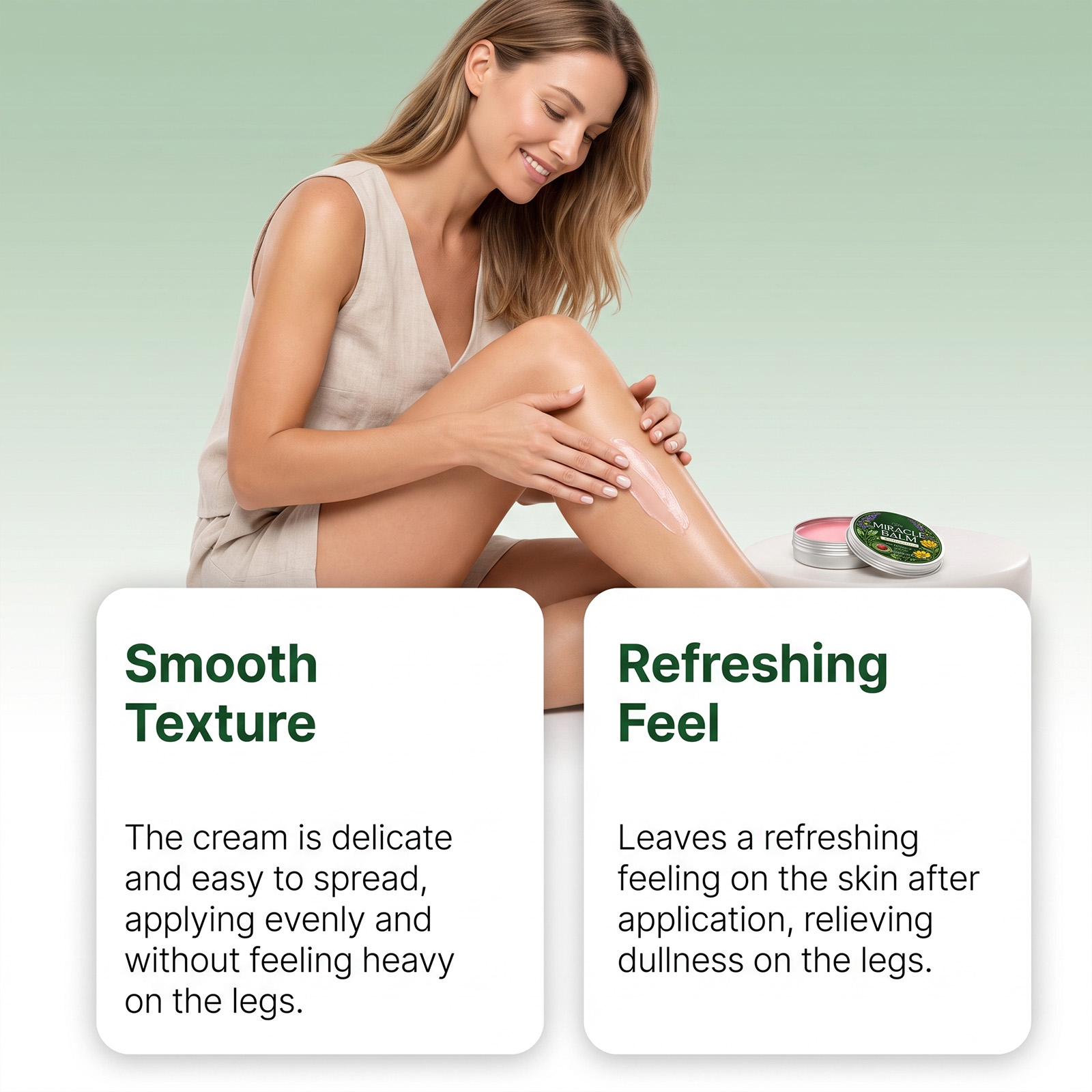 Leg Care Cream Fine Texture Easy To Spread Refreshing Skin Focus On Leg Care Suitable For All Seasons