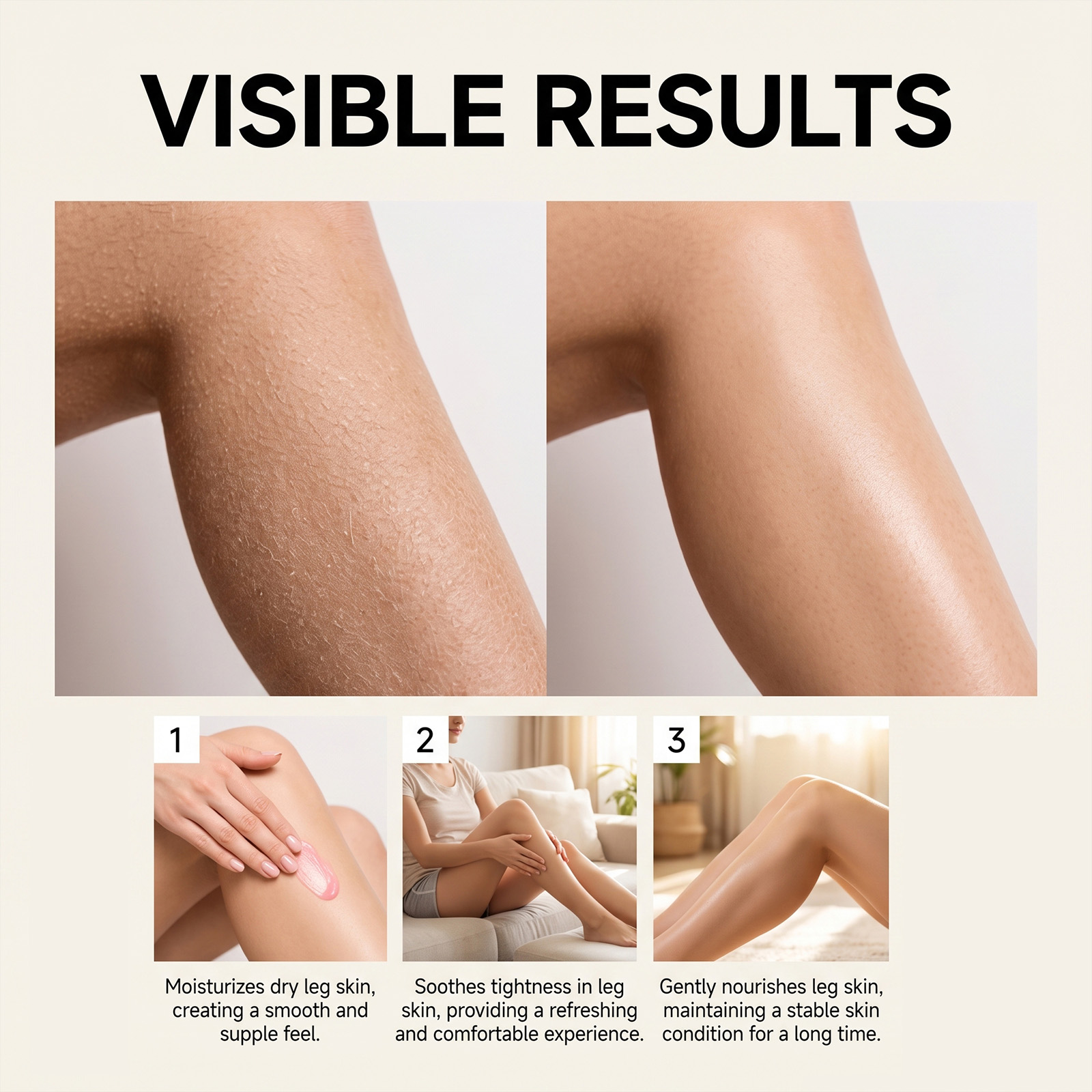 Leg Care Cream Fine Texture Easy To Spread Refreshing Skin Focus On Leg Care Suitable For All Seasons