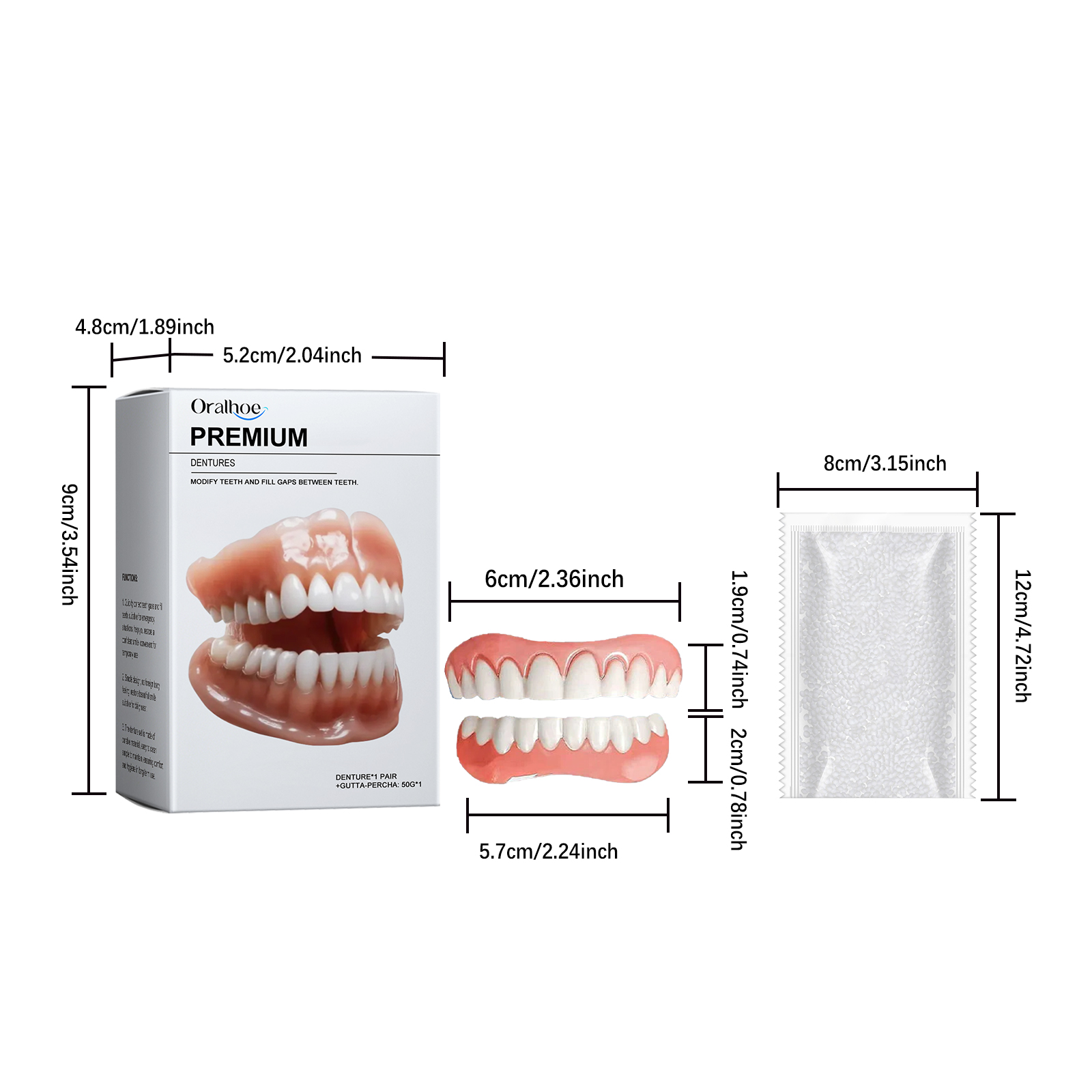 Teeth Veneers Comfortable Material Modify Smile Boost Beauty Natural Denture For Confident Grin