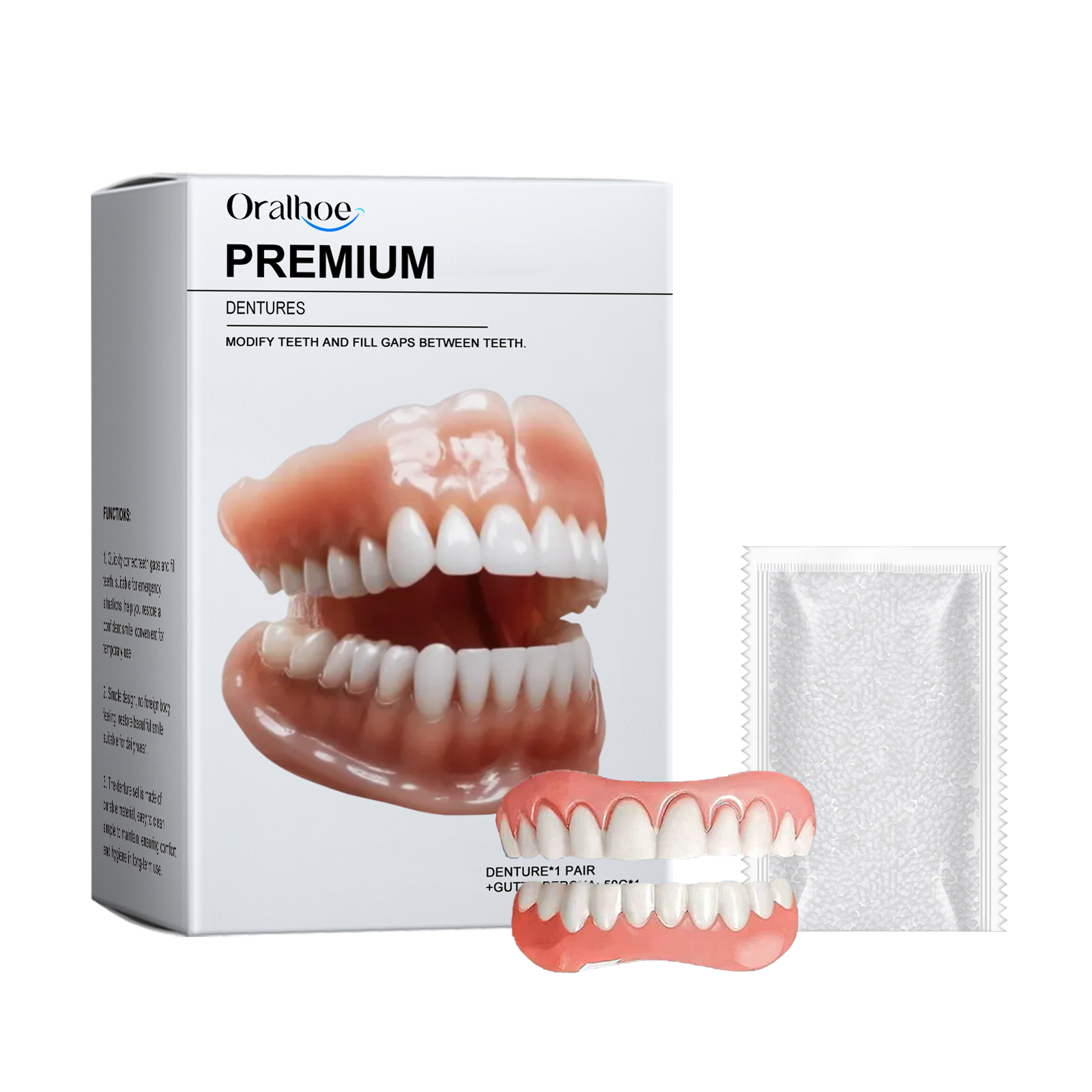 Teeth Veneers Comfortable Material Modify Smile Boost Beauty Natural Denture For Confident Grin