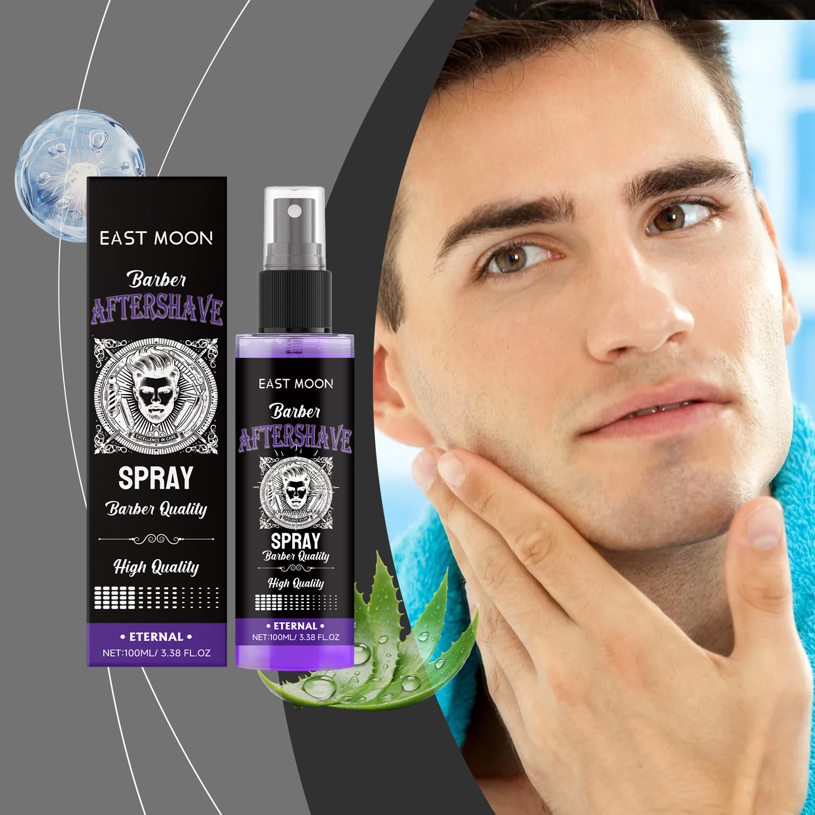 After Shave Fragrance Spray Gentle Clean Nourish Moisturize Refreshing Essence Spray For Men Beard