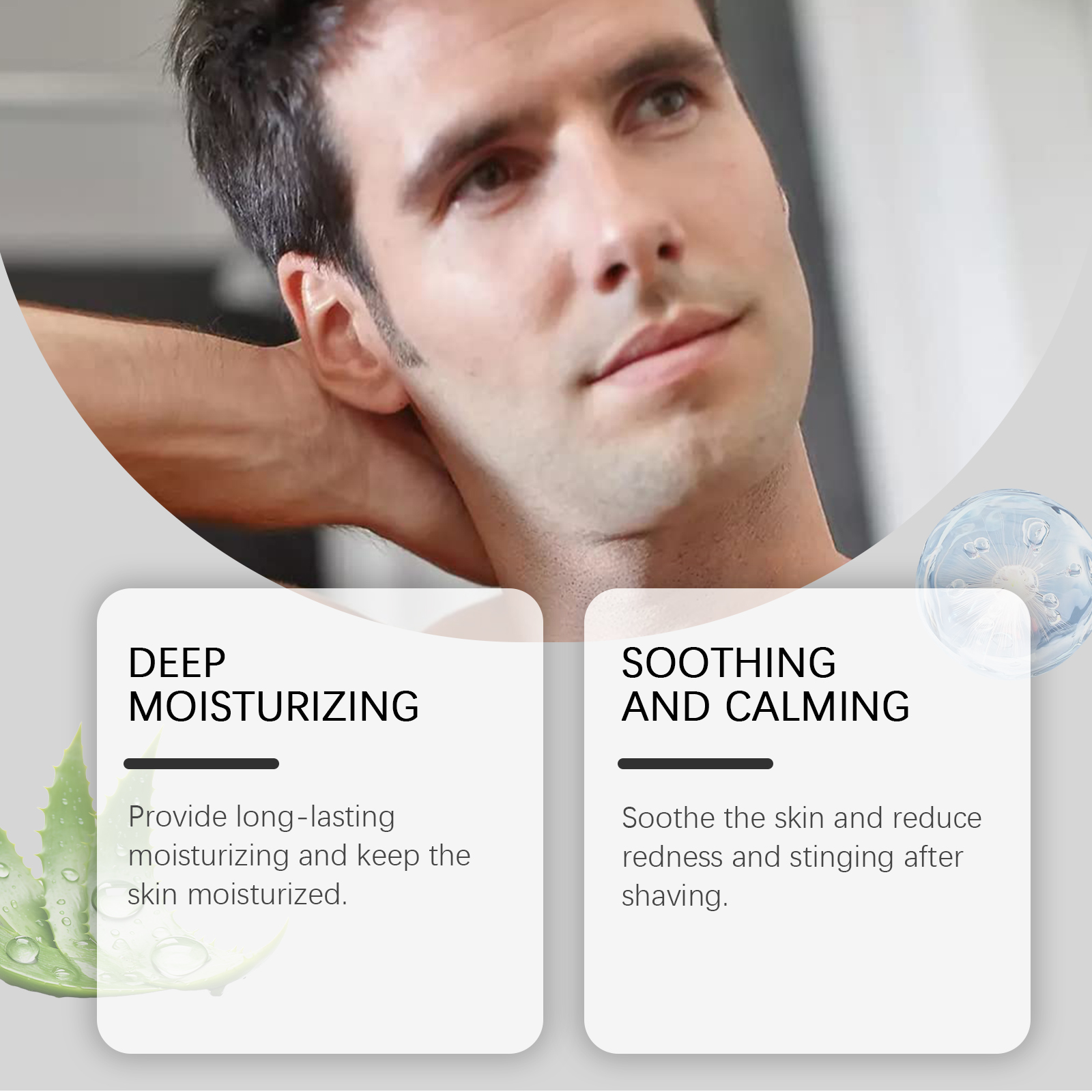 After Shave Fragrance Spray Gentle Clean Nourish Moisturize Refreshing Essence Spray For Men Beard