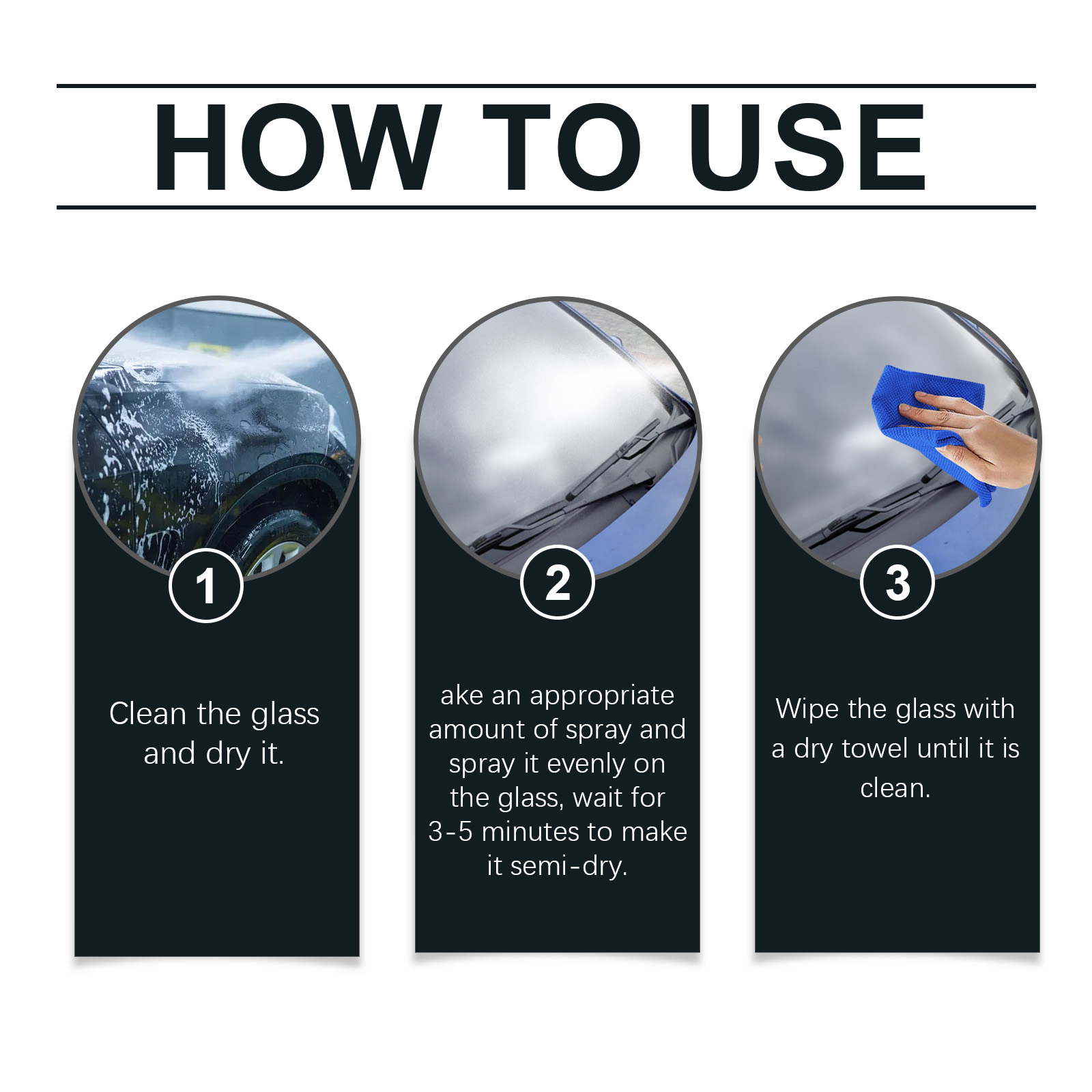Car Windshield Spray Cleaner Water Repellent Anti Fog For Glass Rearview Mirror Driving Safety Rain Repellent