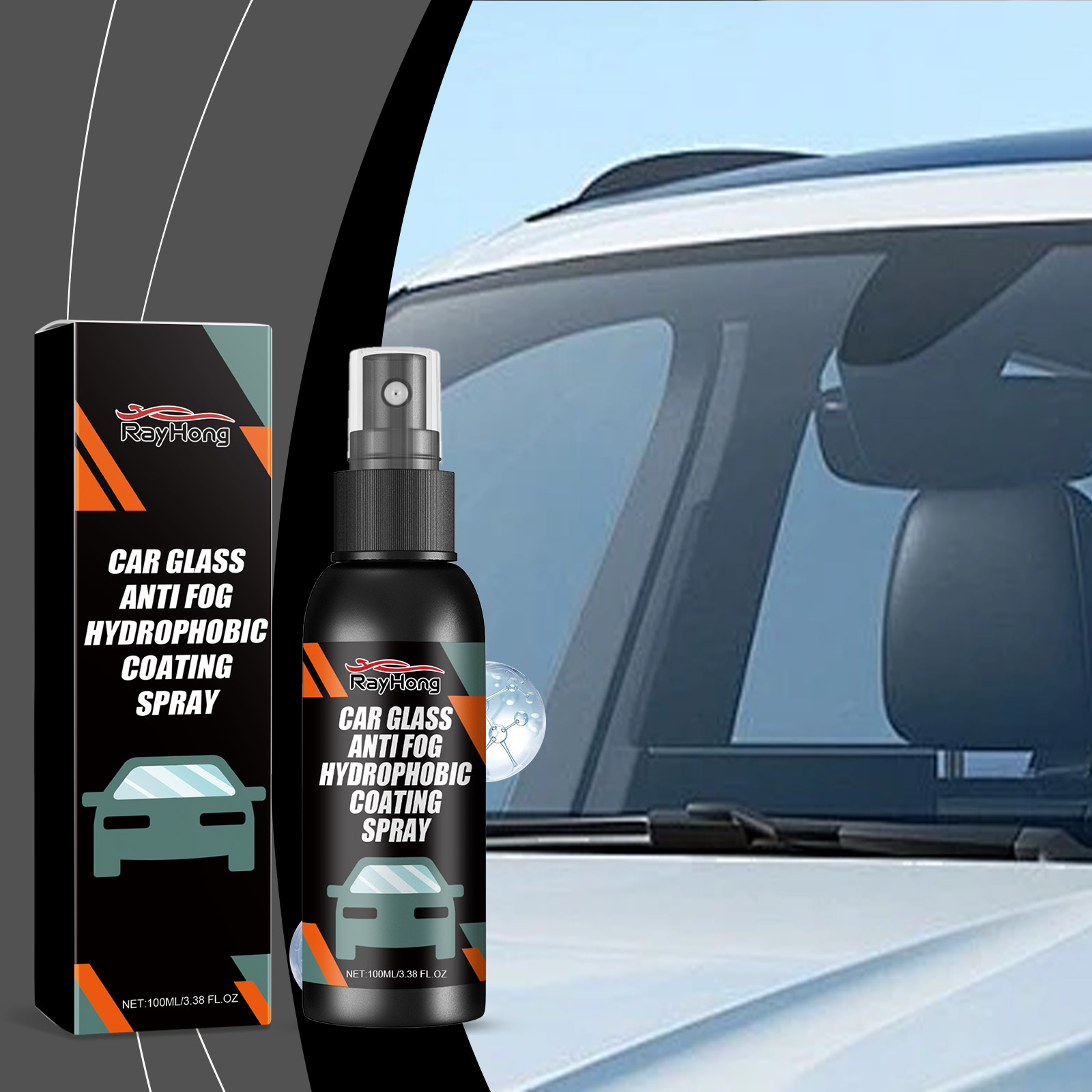 Car Windshield Spray Cleaner Water Repellent Anti Fog For Glass Rearview Mirror Driving Safety Rain Repellent