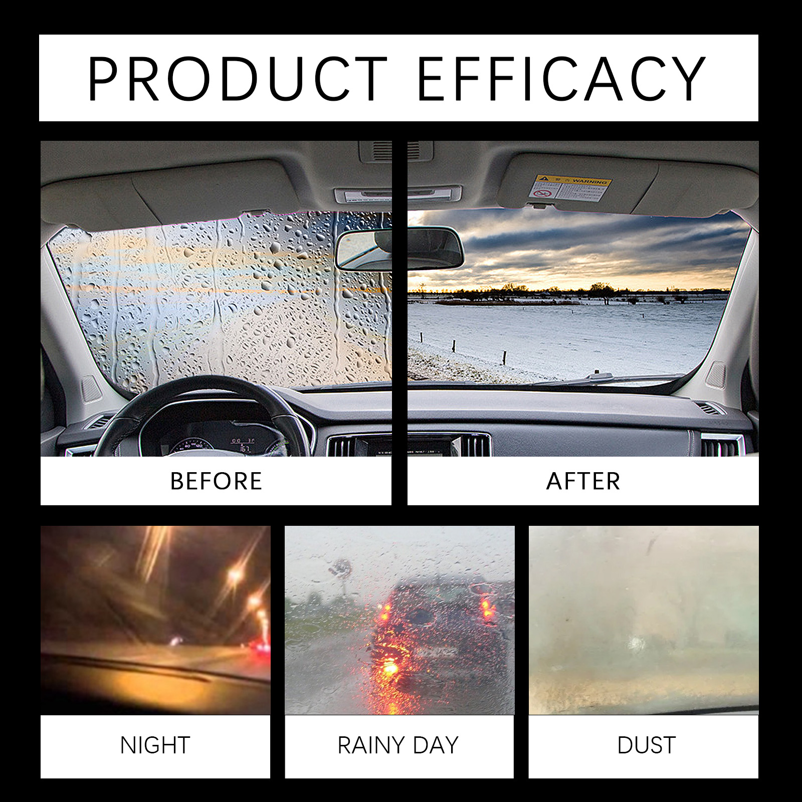 Car Windshield Spray Cleaner Water Repellent Anti Fog For Glass Rearview Mirror Driving Safety Rain Repellent