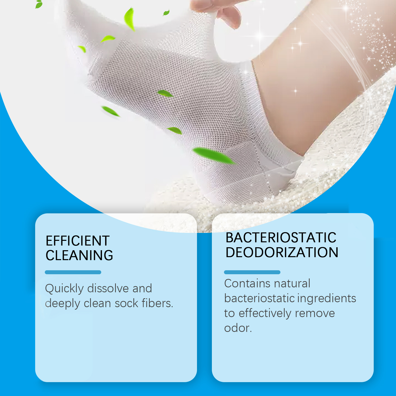 Sock Cleaning Effervescent Tablets Deep Cleansing Stain Remover Brightening Deodorizing For Laundry Home Use