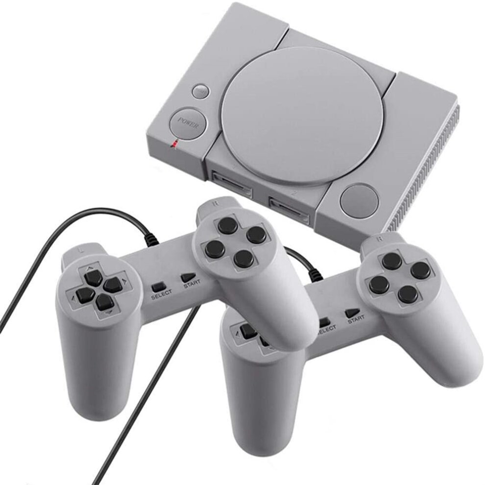 Classic Game Console PS1 Mini Retro Double Battle Game Gamepad Video Game Machine with 620 Classic Games Entertainment System for Home Games Lovers