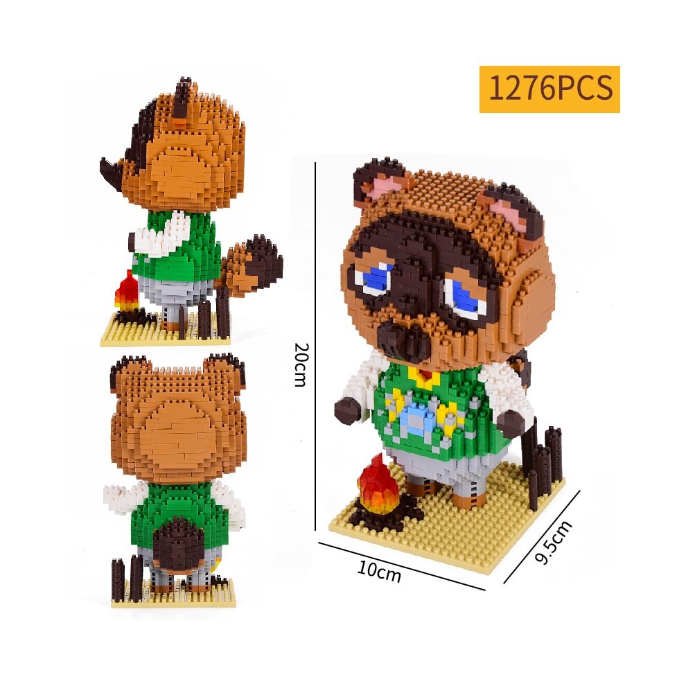 Animal Raccoon Crossing Game Building Blocks