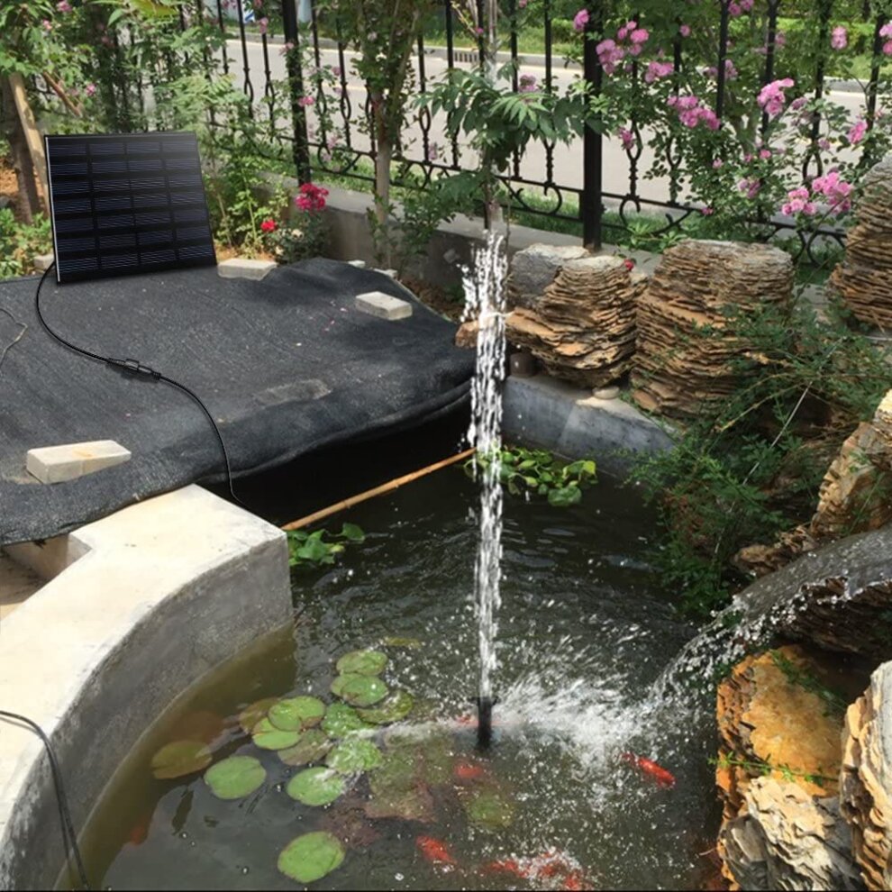 Solar Powered Fountain Pump, Solar Fountain for Birdbath 1.4W