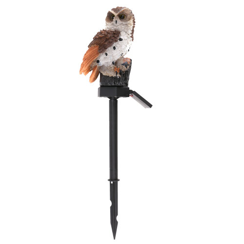 (Brownish Yellow) Solar Powered Garden LED Owl Lights Waterproof