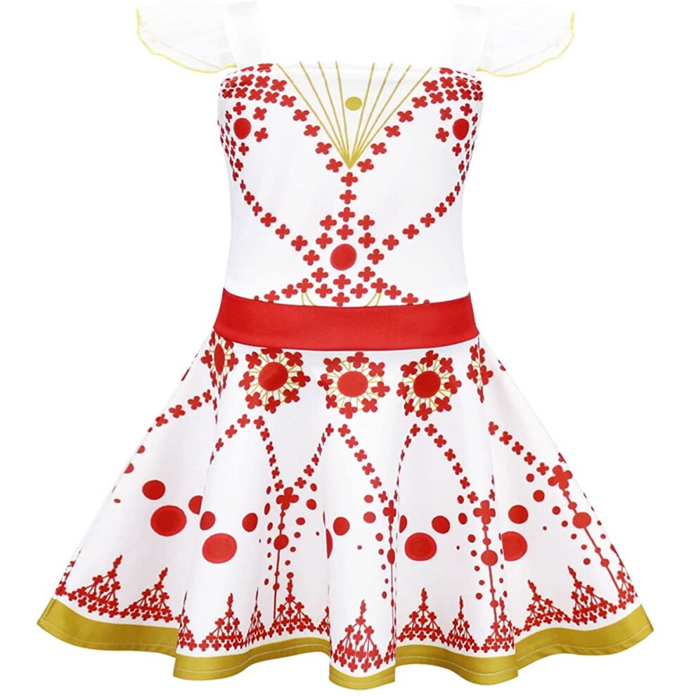(5-6 Years, Red) AmzBarley Girls Felicie Costume Dress up Ballet Dance Kids Birthday Hol