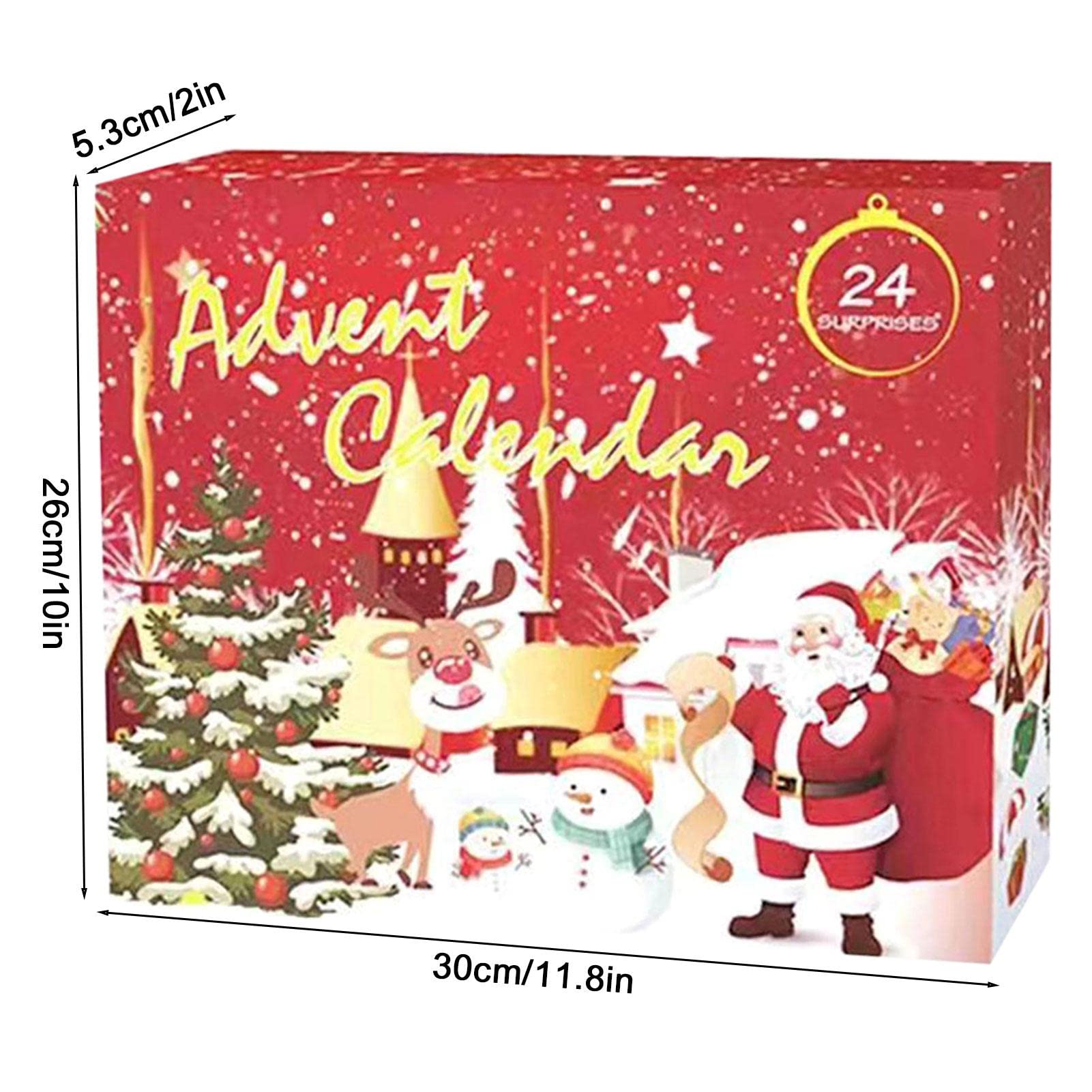 Christmas Advent Calendar 2022 Xmas 24 Days Countdown Calendar DIY 24pcs Hanging Ornaments for Christmas Tree Decoration Home Party Decor Accessories Blind Box Kids Teens Xmas Surprise Gifts
