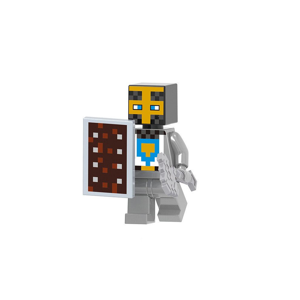 Minecraft Minifigure Building Blocks Villager Huntress Knight Toys Fit Lego Game Character Stitching Action Figures Kits Educational and Collection Display Educational Toy Set 8PCS Pack for Kids Fans as Christmas Surprise Gifts