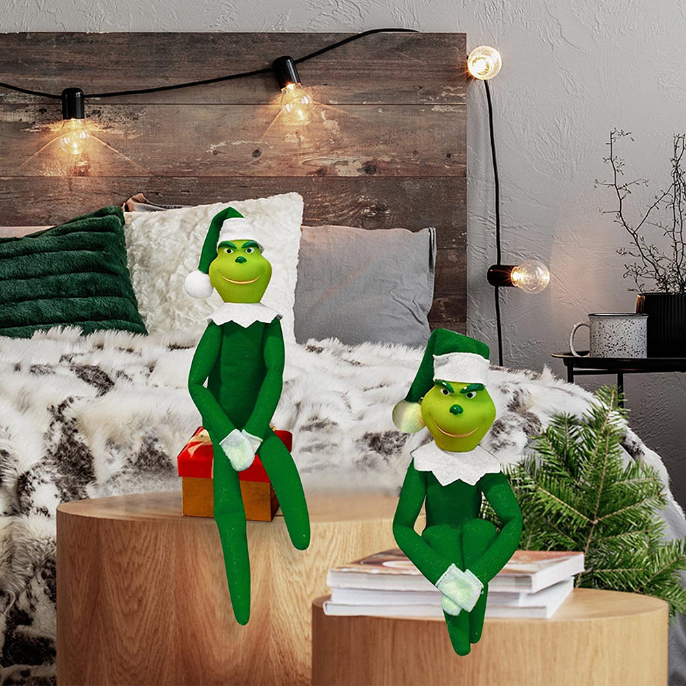 (Green) Elf on the Shelf Prankster Christmas Elf Stuffed Green Monster Naughty Dolls Naughty Christmas Elves Behavin Badly Different Colours and Types xmas decoration