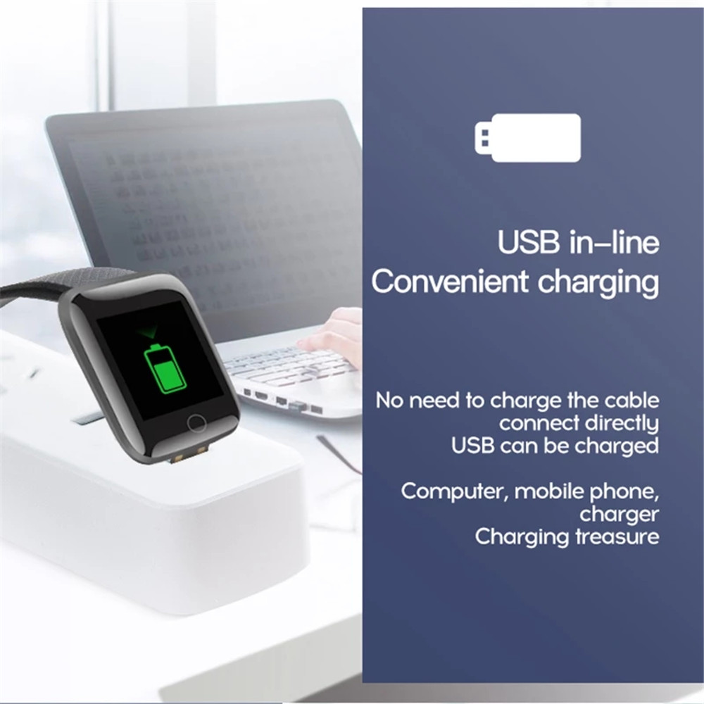 Bluetooth Smart Watch Fitness Tracker 1.44 Touch Screen Waterproof Smartwatch Sports for iOS Android Black