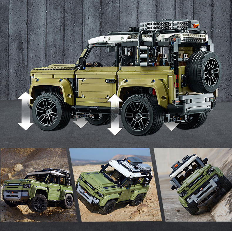 Compatible High Tech Car Series Supercar Land Rover Guardian Off-Road Vehicle Model Building Blocks Bricks 42110 Toys For Kids No Box