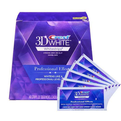Crest. 3D White Whitestrips Professional Whitening Effect 10 20 Pouches Strong Grip No Slip Enamel Safe