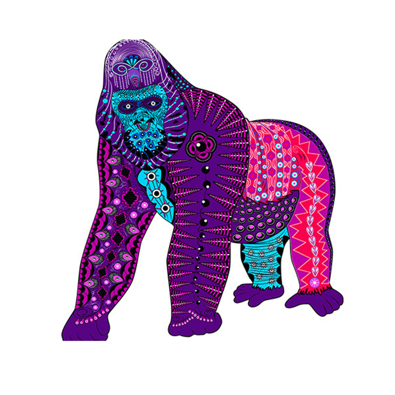 (A5) The King Of Baboons Jigsaw Puzzles Animal Birthday Gift Idea for Kids Adults