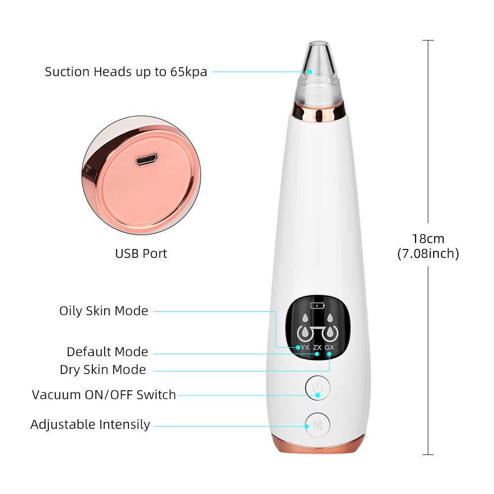 Blackhead Remover Tool Kit Skin Care Facial Blackhead Remover Electric Acne Cleaner Vacuum Tool Black Spots Pore Face Deep Cleaning Machine