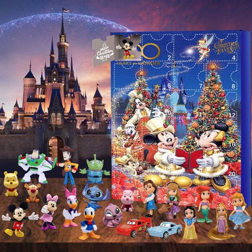 Christmas Advent Calendar Disney Toy Story Mickey Characters Figure Surprise Toys Blind Box 24 Days Christmas Countdown Gift for Kids Boys Girls