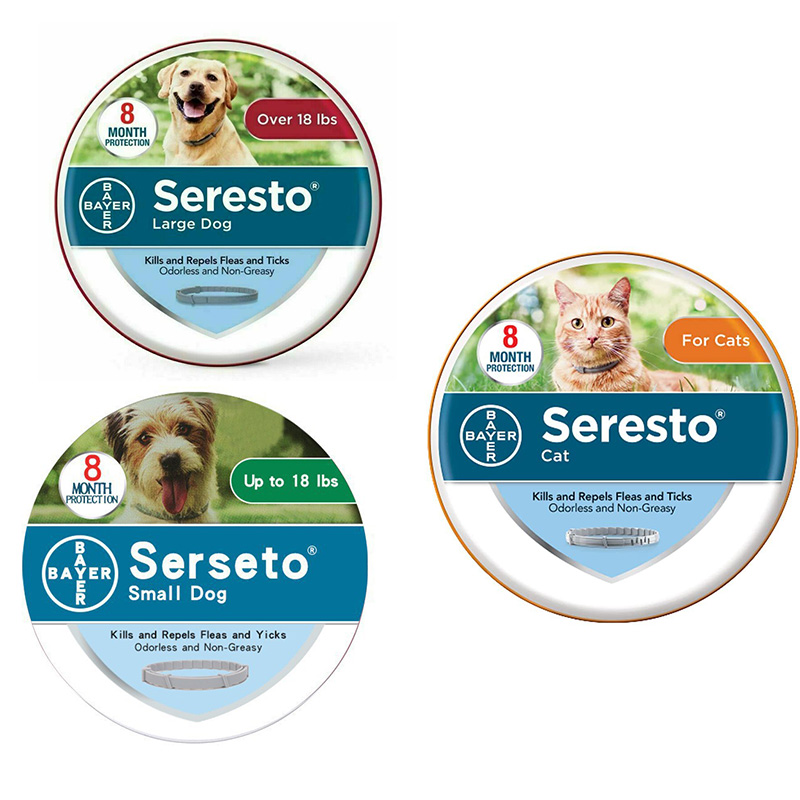 (For Cat 38cm) Seresto Adjustable Pet Anti Flea Tick Neck Collar for Kittens and Dogs Pet Protection
