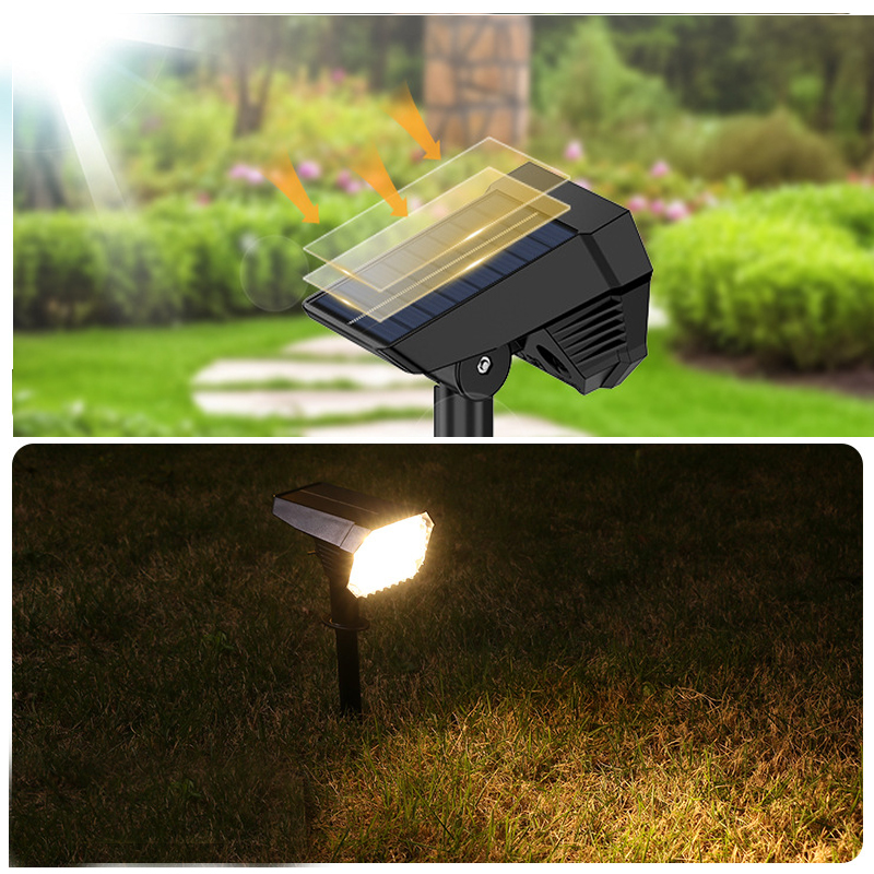 Solar Spotlight Outdoor Garden Lights Wall Lights Warm White for Fence Pathway Porch Walkway Lawn Decoration