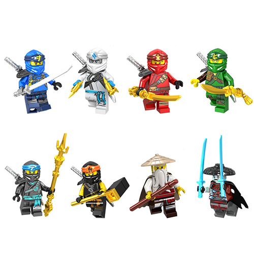 Ninja Building Blocks Ninjago Minifigure Movie Figures Series Kids Toy Birthday Xmas Gifts for Fans 8pcs Set Fit Lego